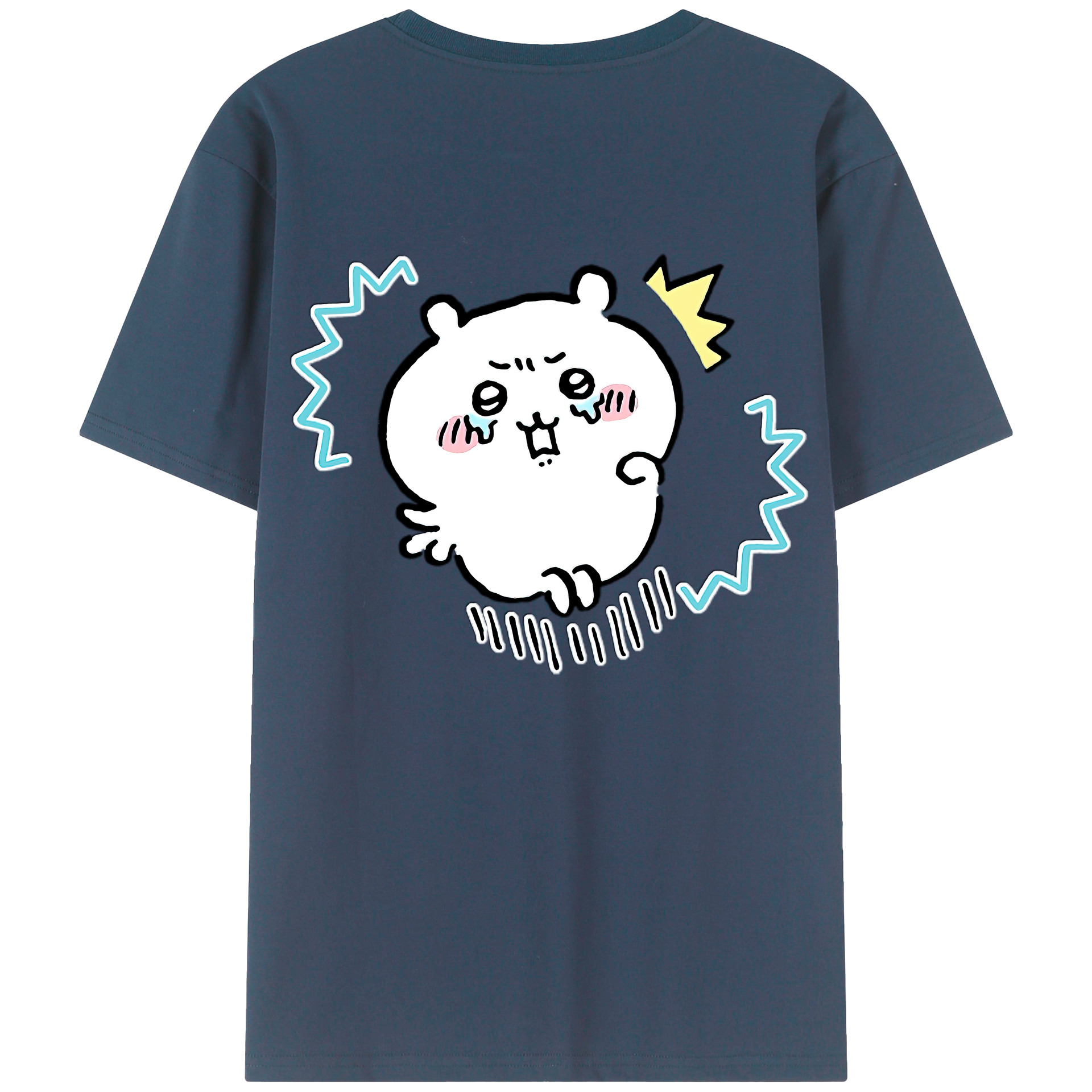 （画像用） ちいかわ ちいかわ Chii-kawa chiikawa 綿100％半袖Tシャツ（背面プリント）