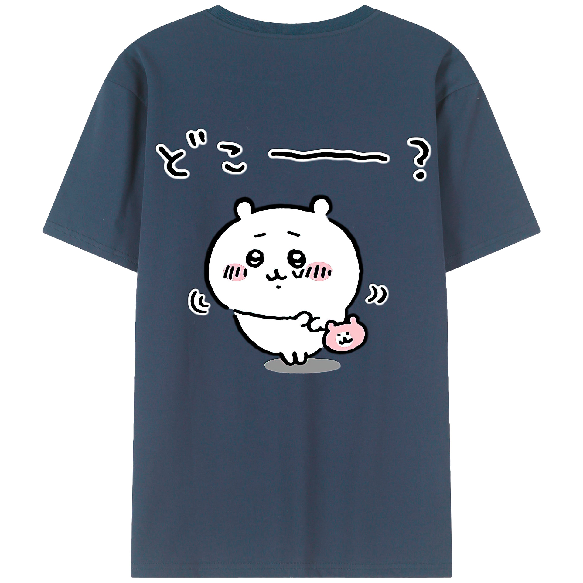 （画像用） ちいかわ ちいかわ Chii-kawa chiikawa 綿100％半袖Tシャツ（背面プリント）