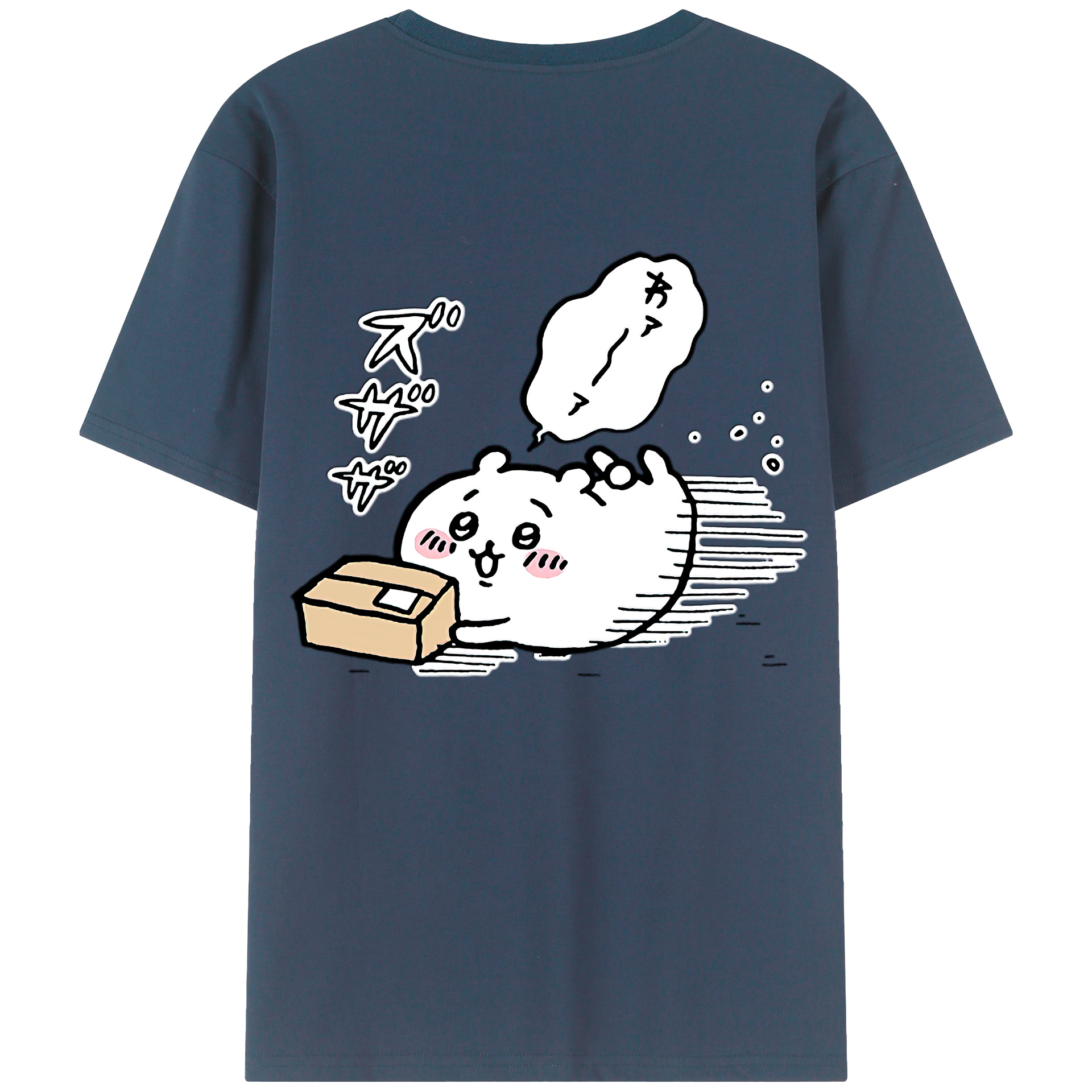 （画像用） ちいかわ ちいかわ Chii-kawa chiikawa 綿100％半袖Tシャツ（背面プリント）