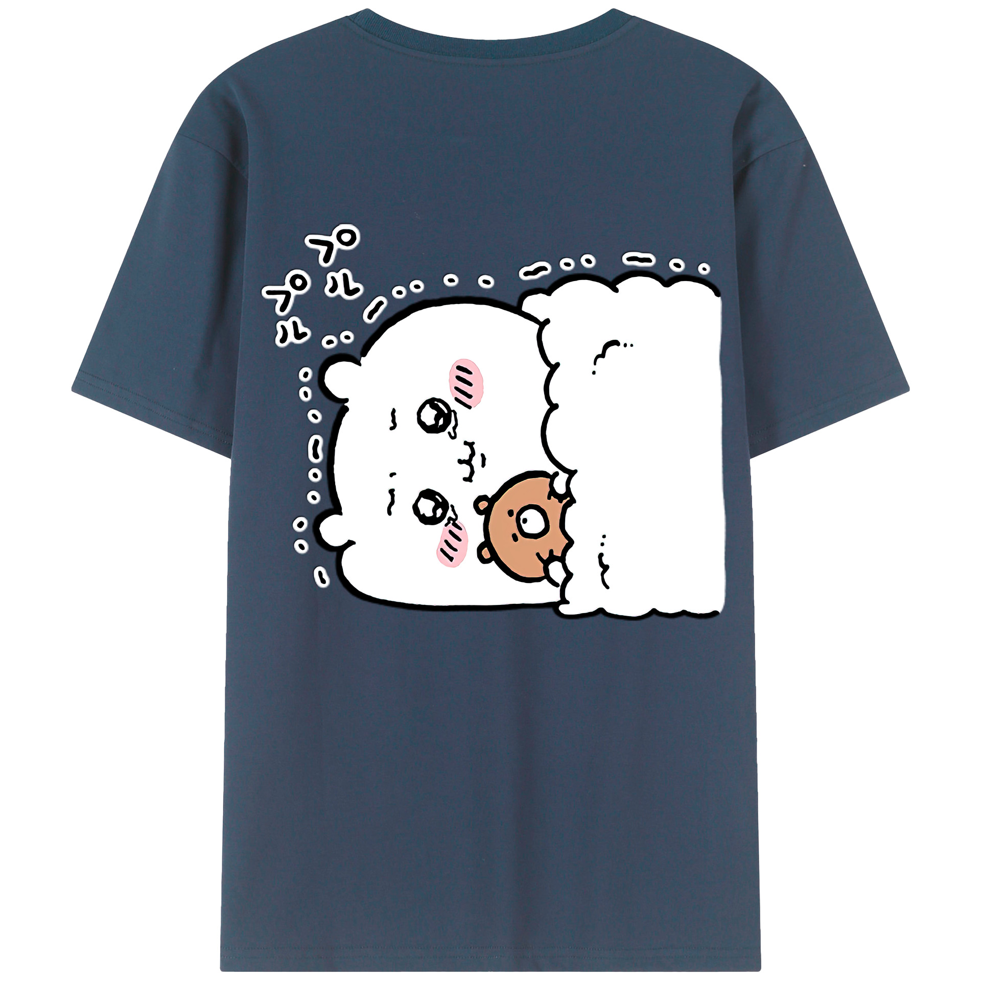 （画像用） ちいかわ ちいかわ Chii-kawa chiikawa 綿100％半袖Tシャツ（背面プリント）