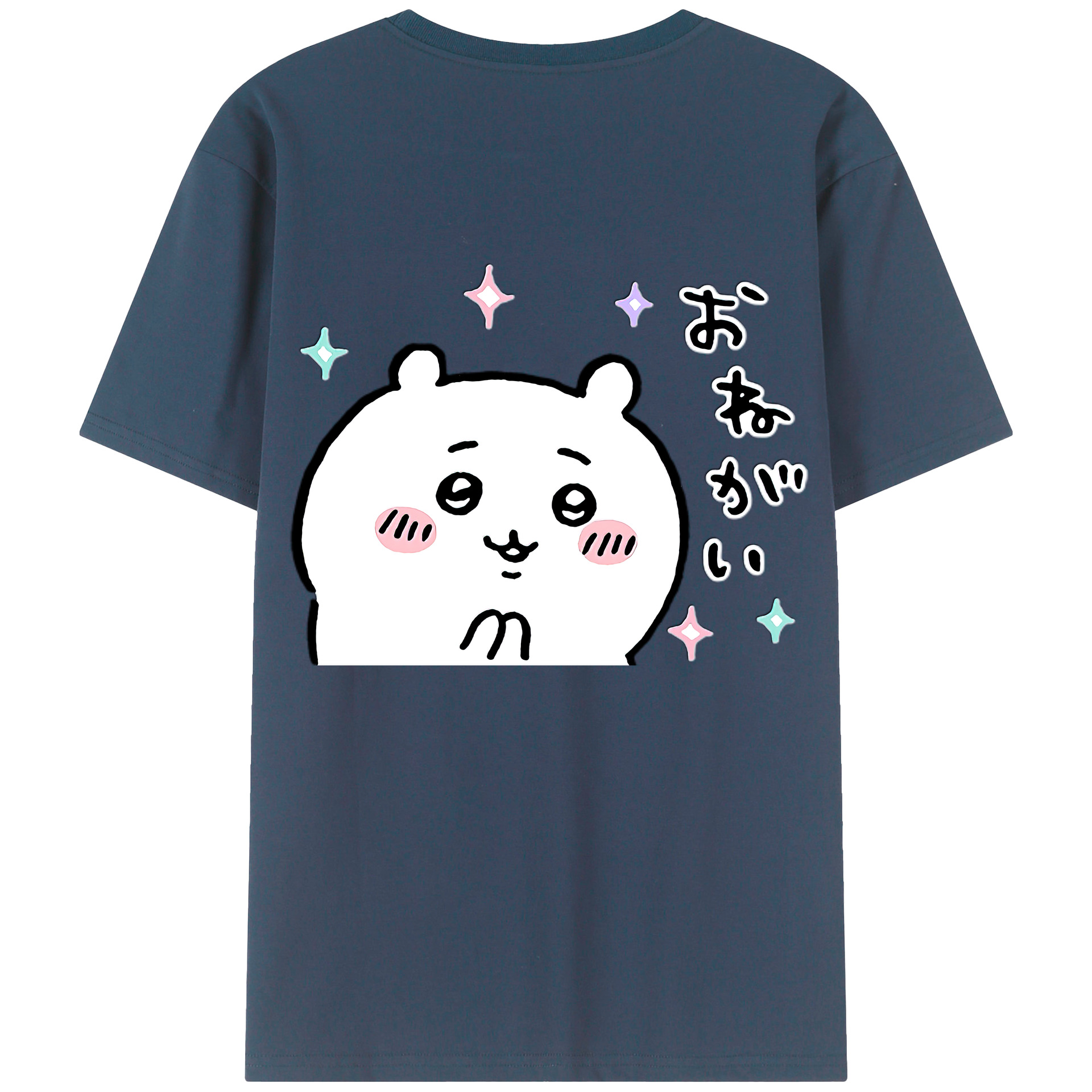 （画像用） ちいかわ ちいかわ Chii-kawa chiikawa 綿100％半袖Tシャツ（背面プリント）