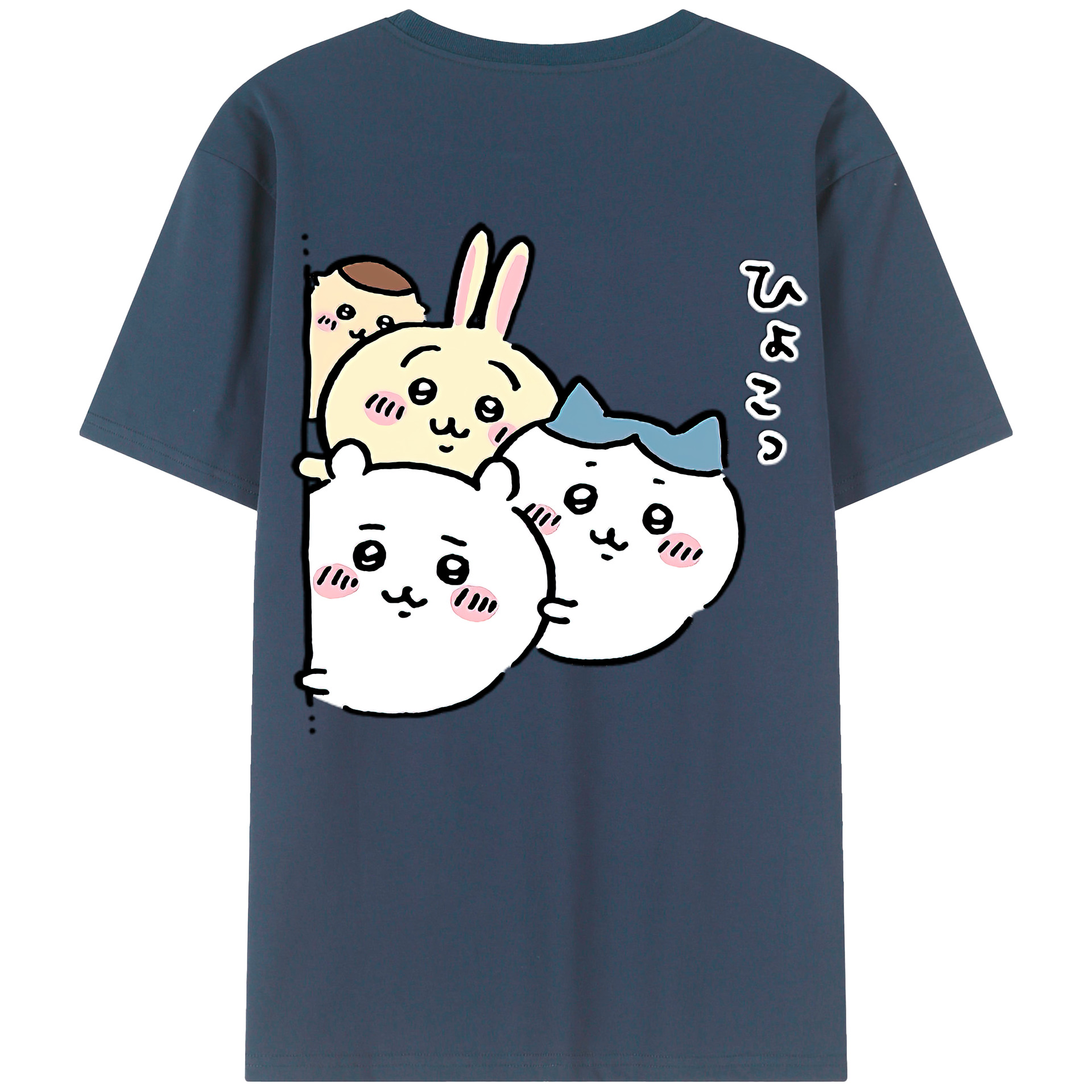 （画像用） ちいかわ ちいかわ Chii-kawa chiikawa 綿100％半袖Tシャツ（背面プリント）