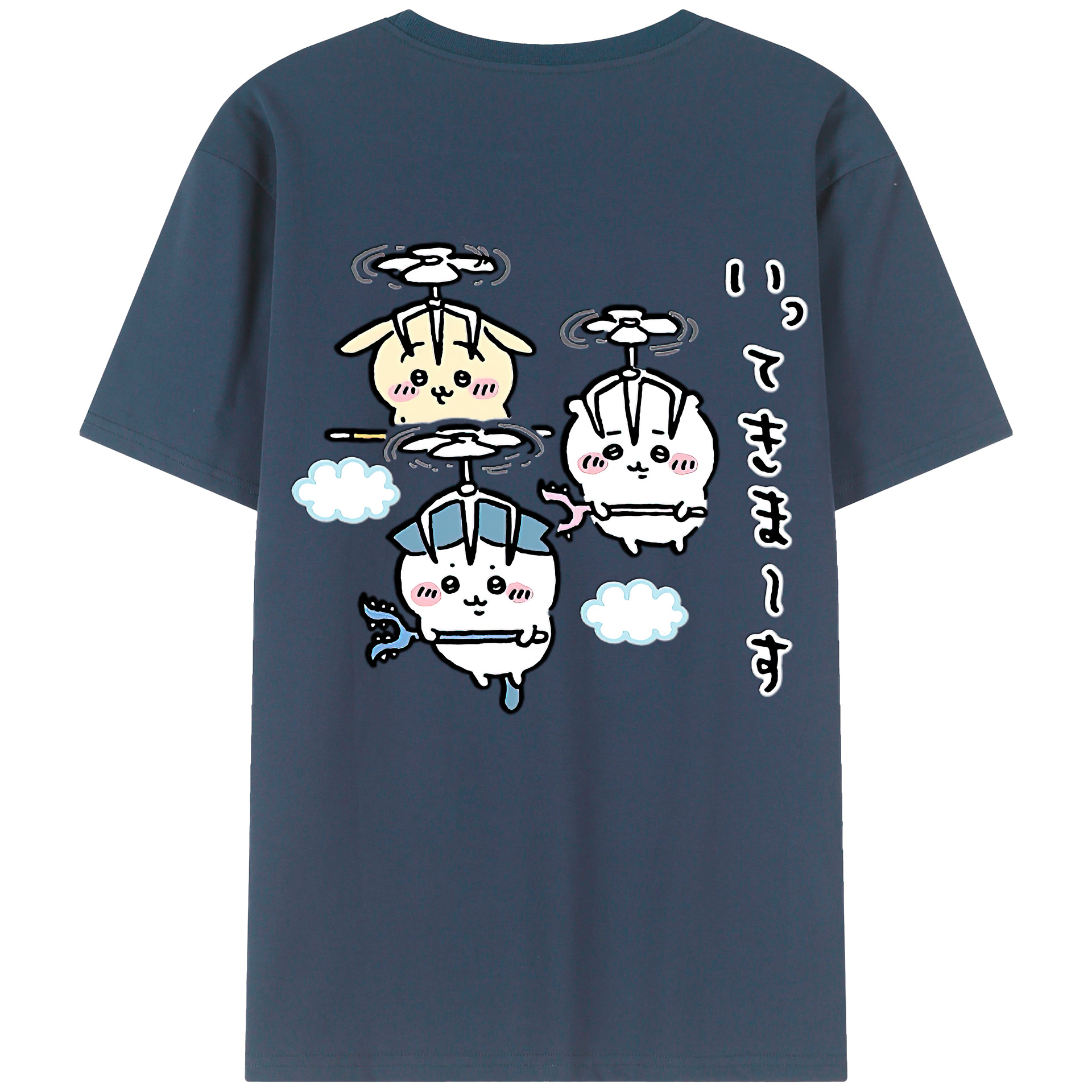 （画像用） ちいかわ ちいかわ Chii-kawa chiikawa 綿100％半袖Tシャツ（背面プリント）