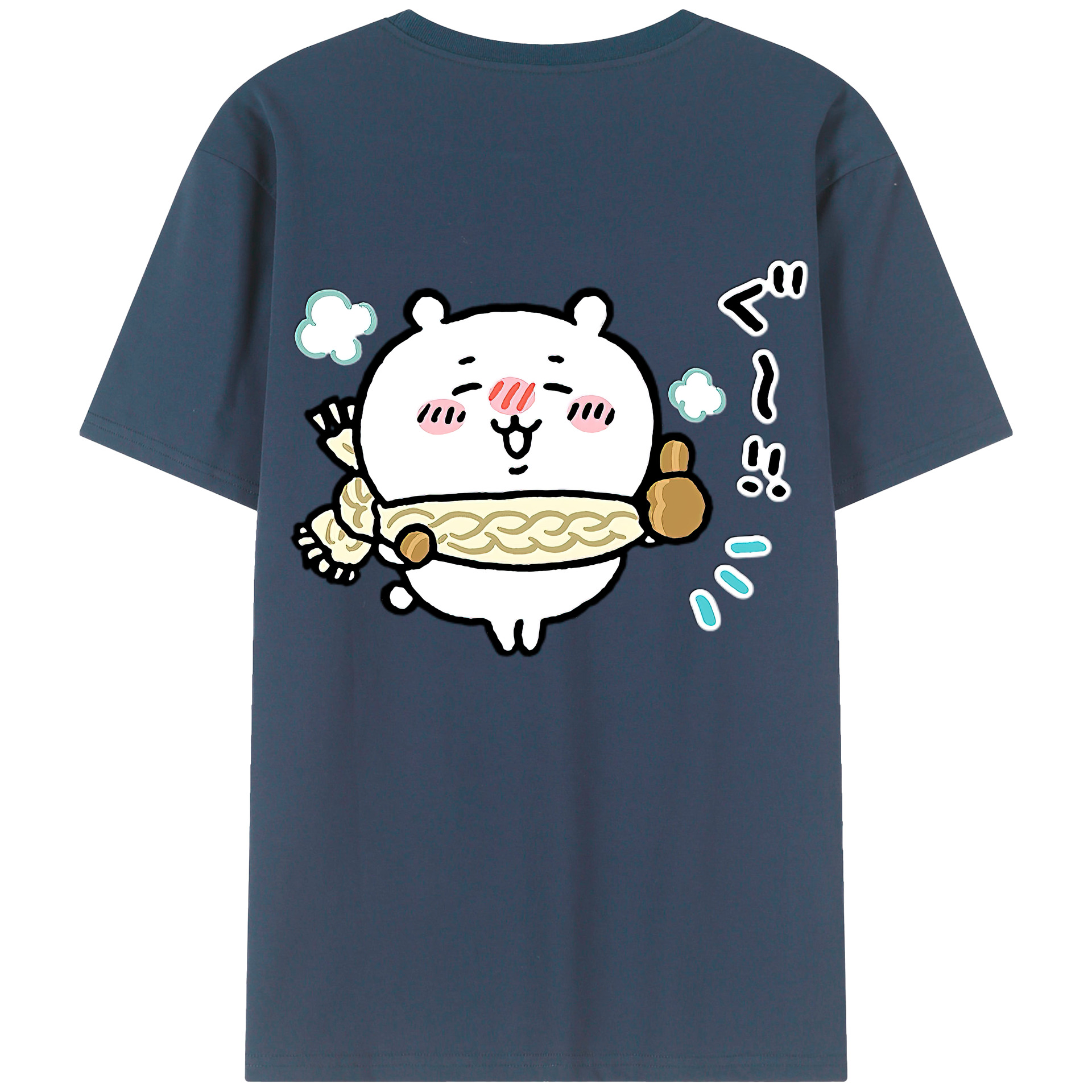 （画像用） ちいかわ ちいかわ Chii-kawa chiikawa 綿100％半袖Tシャツ（背面プリント）