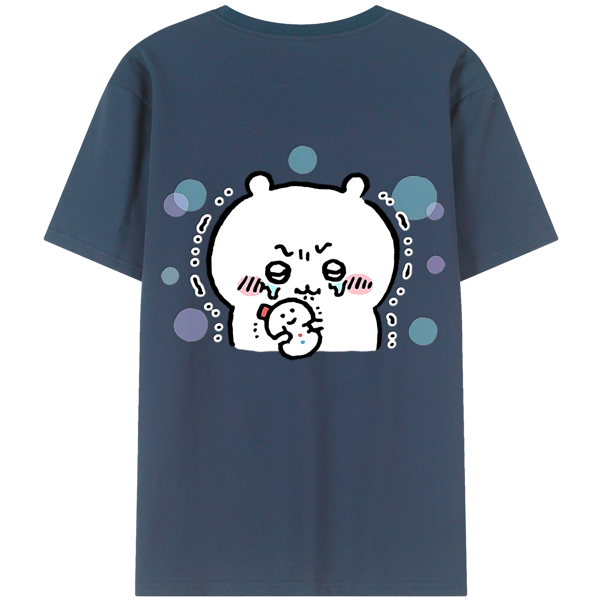 （画像用） ちいかわ ちいかわ Chii-kawa chiikawa 綿100％半袖Tシャツ（背面プリント）