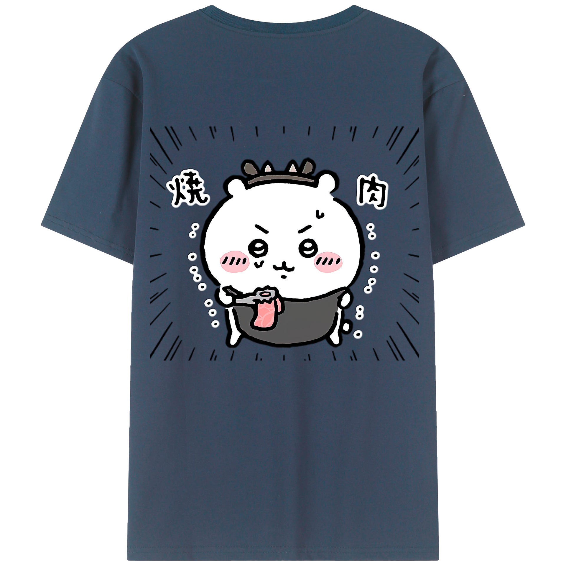 （画像用） ちいかわ ちいかわ Chii-kawa chiikawa 綿100％半袖Tシャツ（背面プリント）