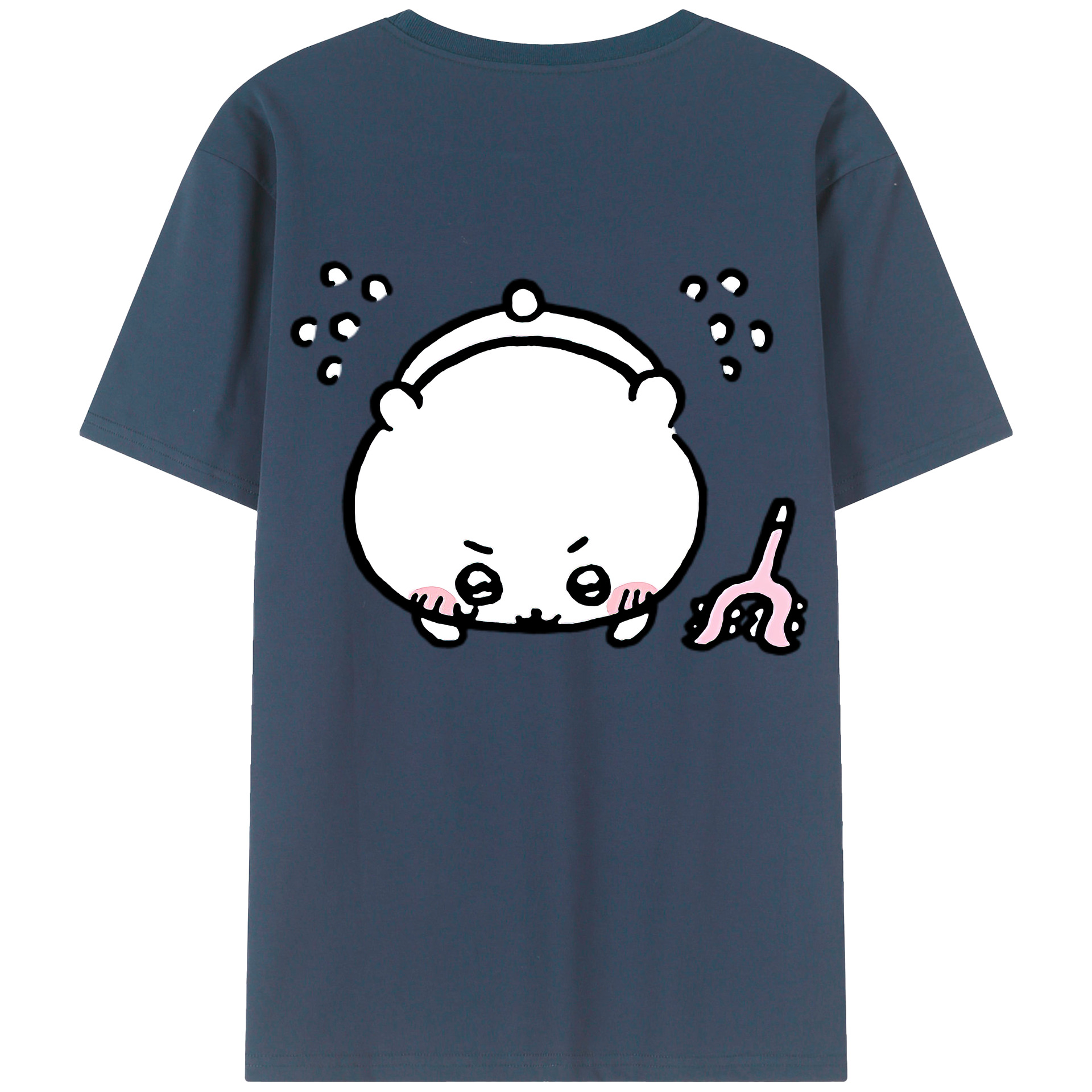 （画像用） ちいかわ ちいかわ Chii-kawa chiikawa 綿100％半袖Tシャツ（背面プリント）