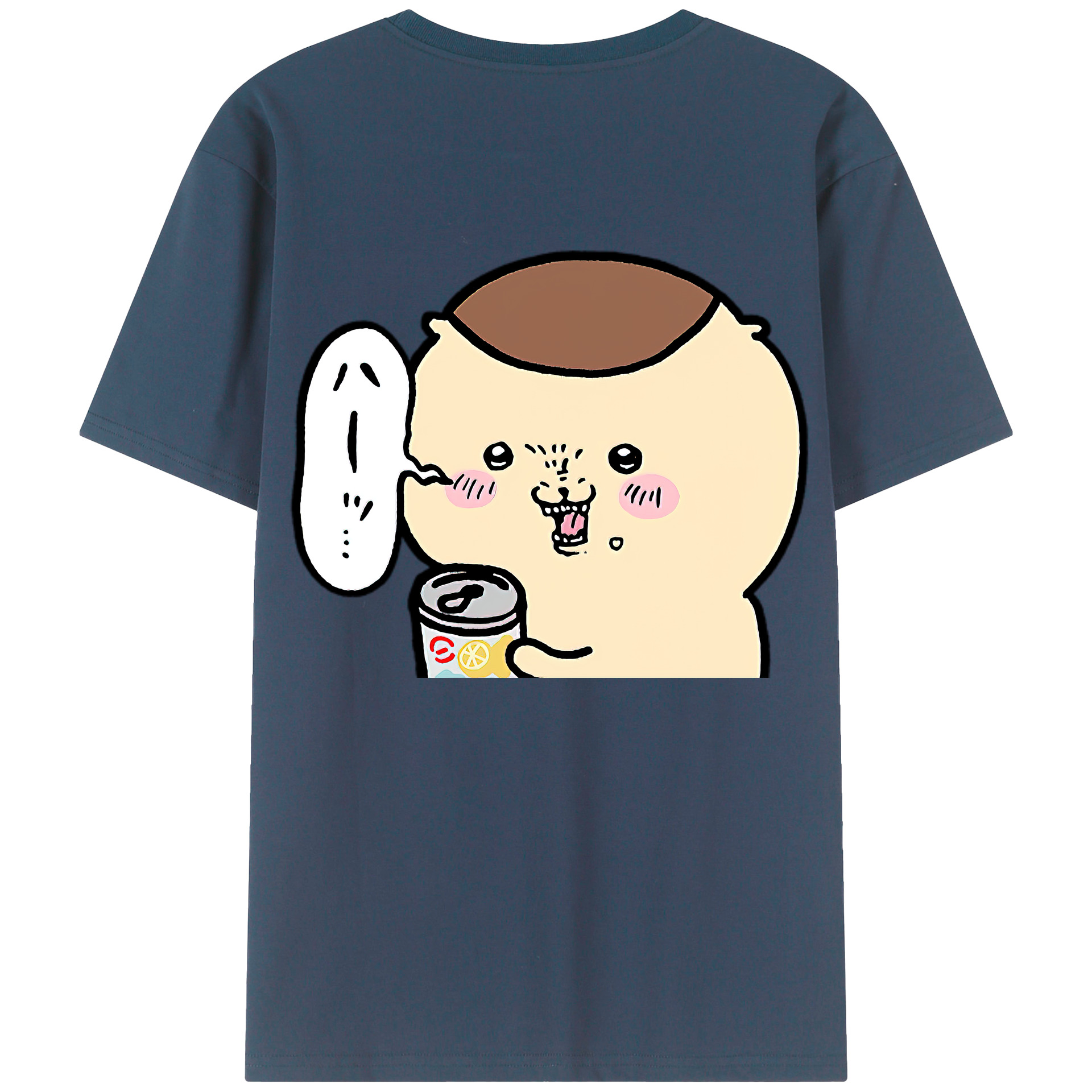 （画像用） ちいかわ くりまんじゅう Chii-kawa kuri manjū 綿100％半袖Tシャツ（背面プリント）
