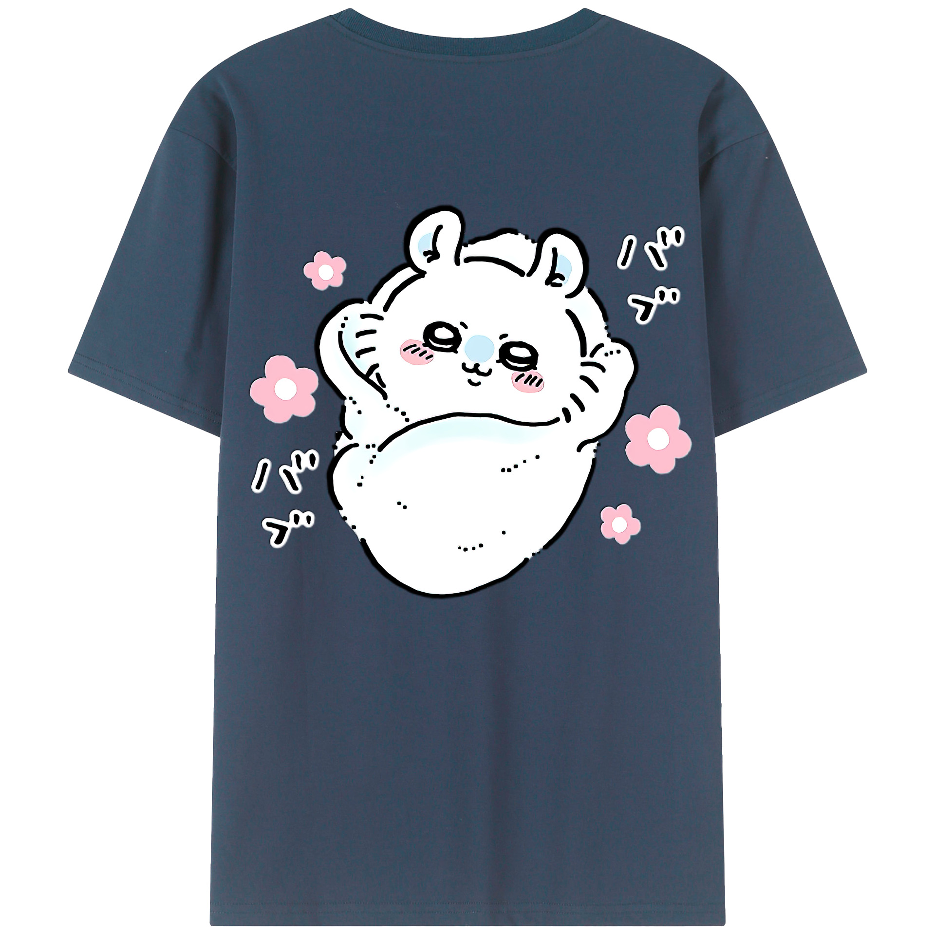 （画像用） ちいかわ モモンガ Chii-kawa Momonga 綿100％半袖Tシャツ（背面プリント）