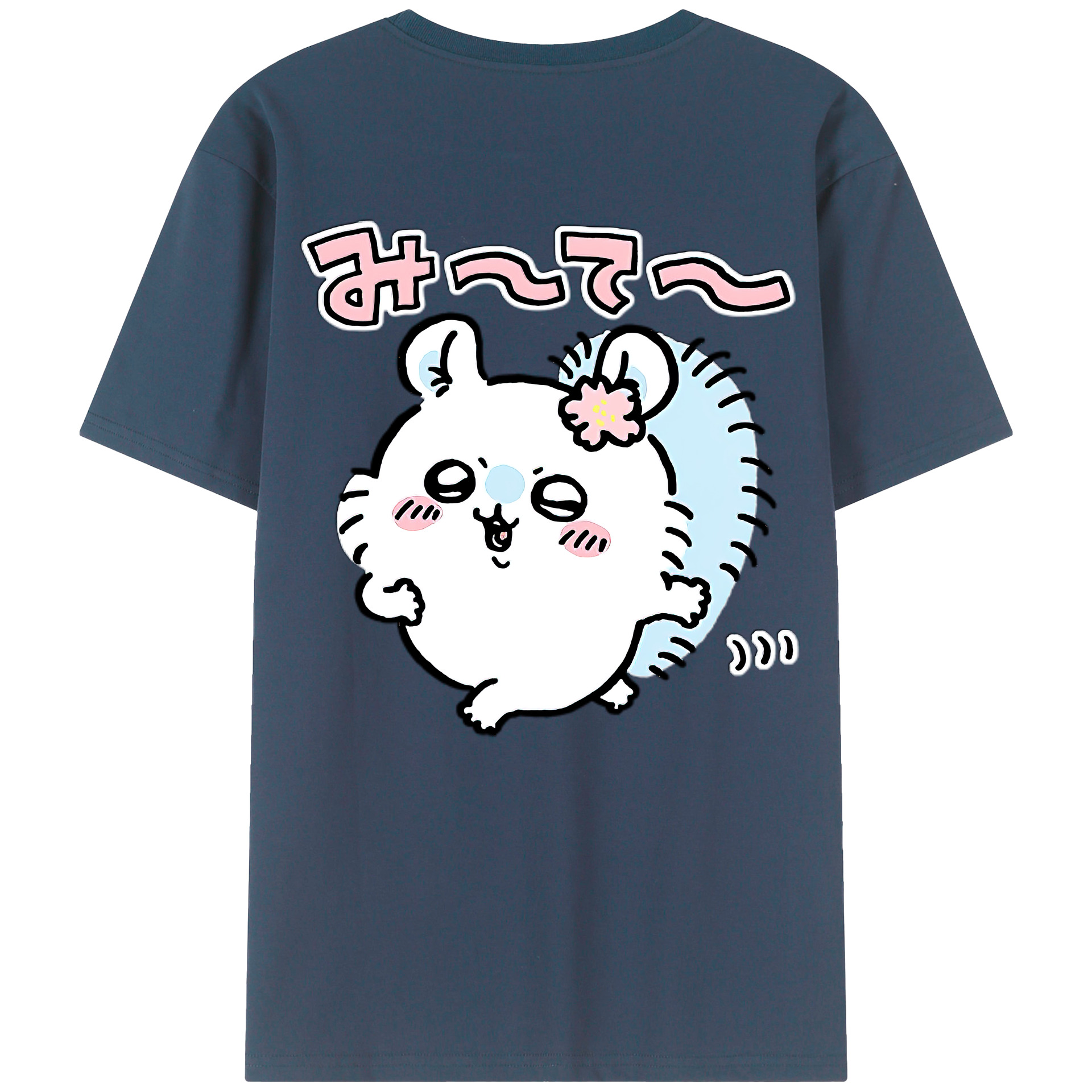 （画像用） ちいかわ モモンガ Chii-kawa Momonga 綿100％半袖Tシャツ（背面プリント）