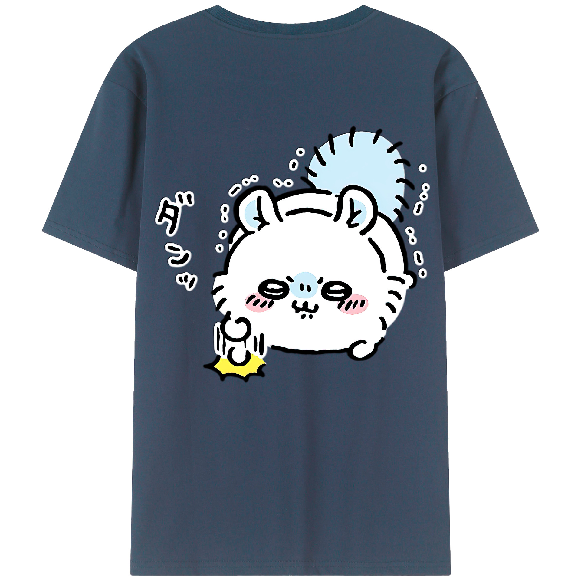 （画像用） ちいかわ モモンガ Chii-kawa Momonga 綿100％半袖Tシャツ（背面プリント）