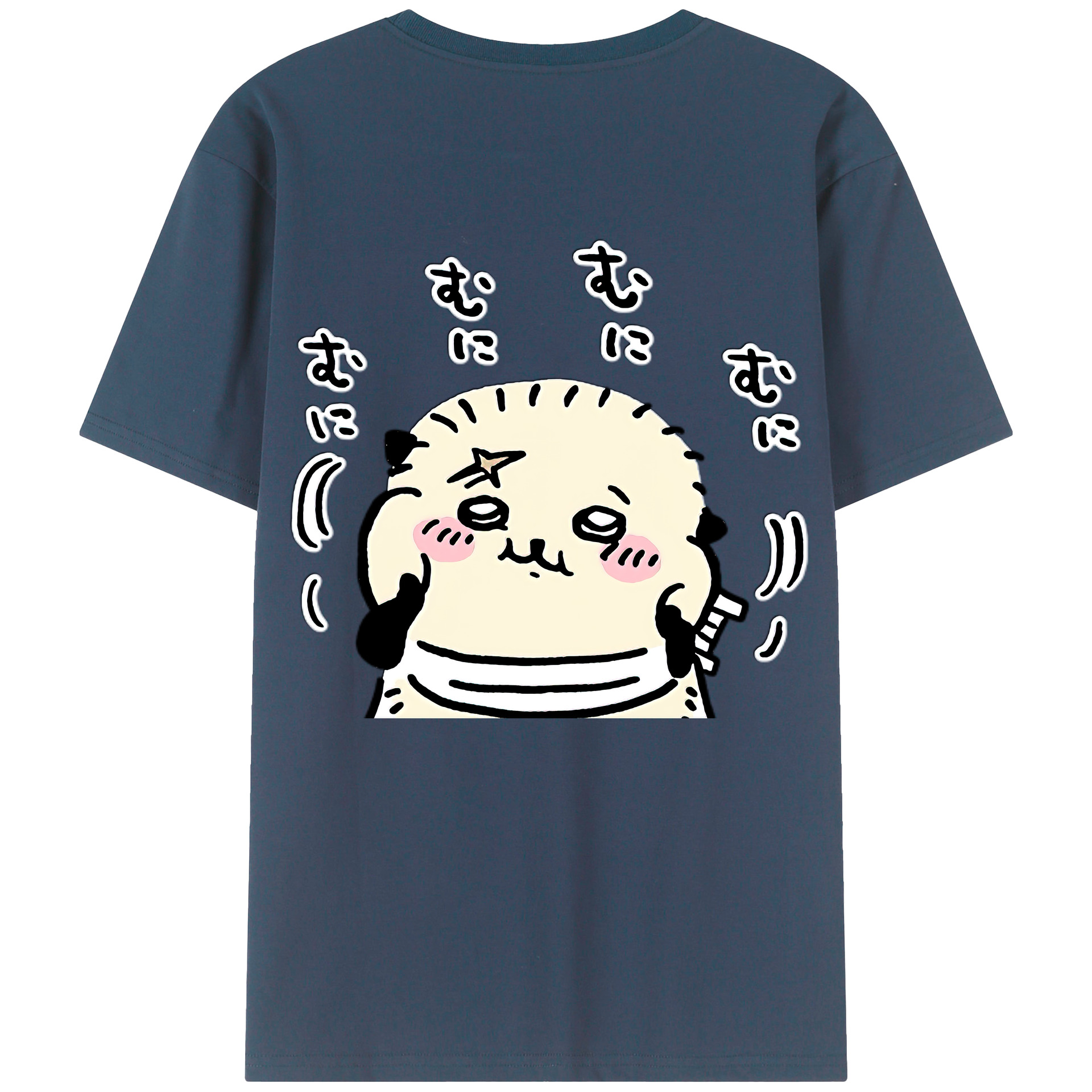 （画像用） ちいかわ ラッコ Chii-kawa Sea otter 綿100％半袖Tシャツ（背面プリント）
