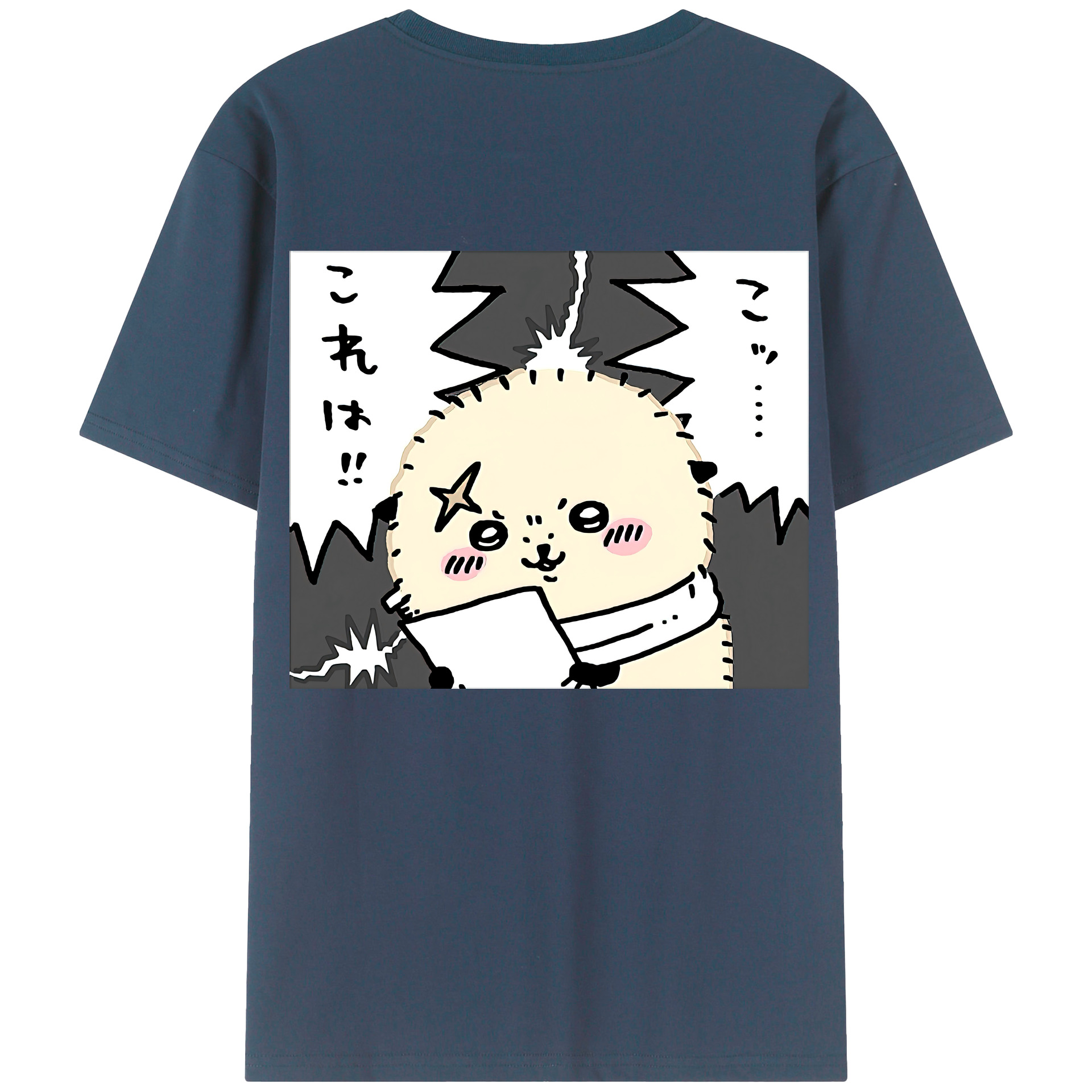 （画像用） ちいかわ ラッコ Chii-kawa Sea otter 綿100％半袖Tシャツ（背面プリント）