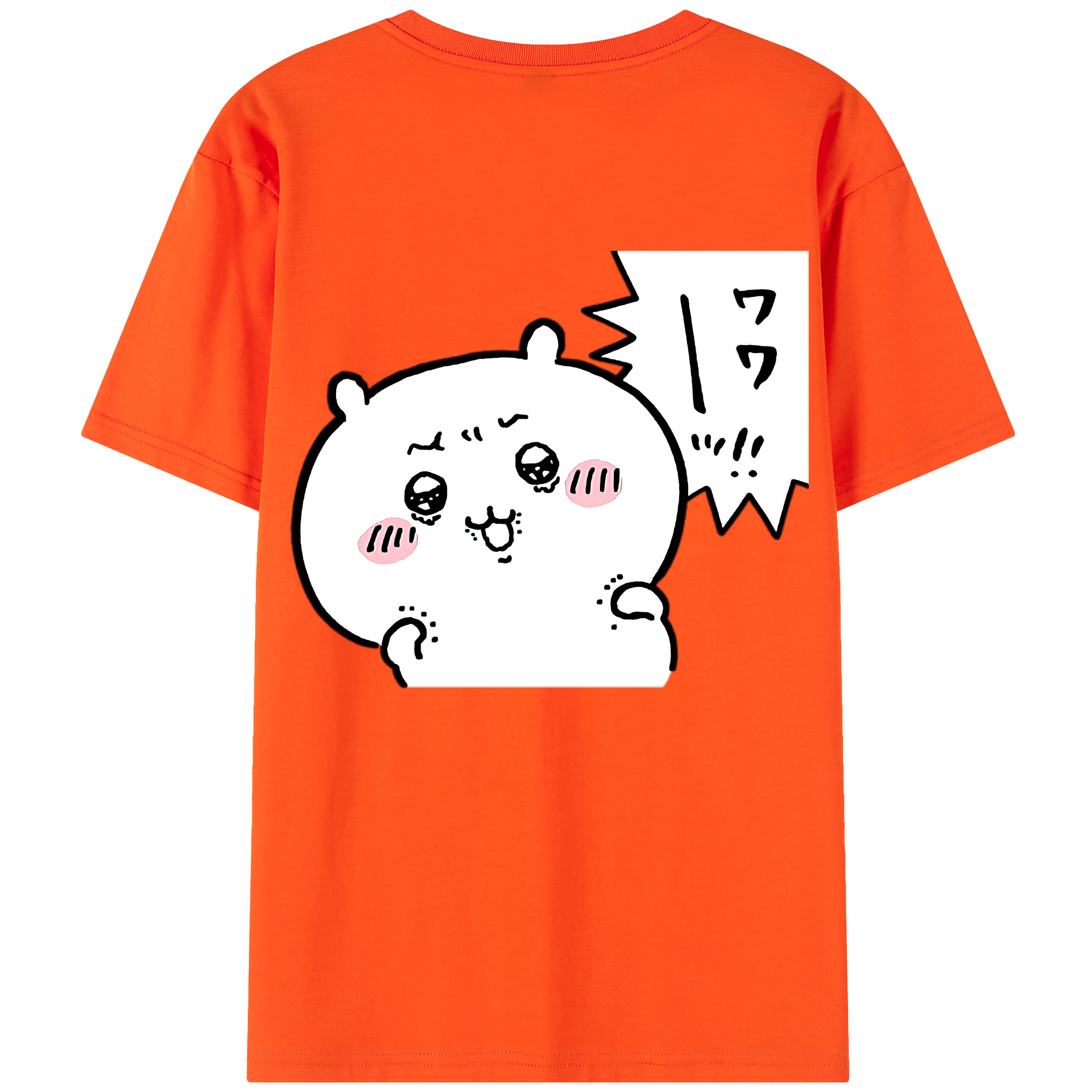 （画像用） ちいかわ ちいかわ Chii-kawa chiikawa 綿100％半袖Tシャツ（背面プリント）