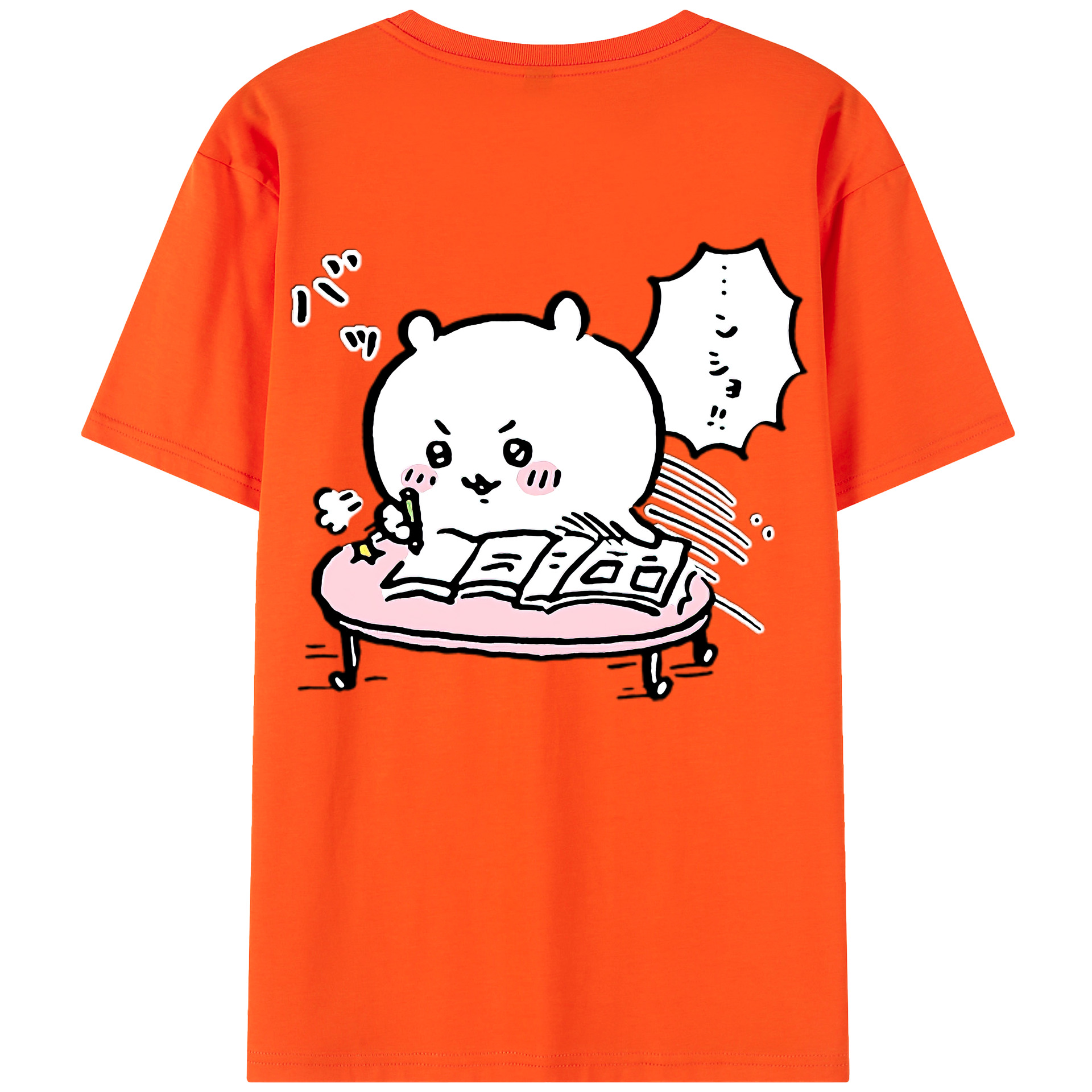 （画像用） ちいかわ ちいかわ Chii-kawa chiikawa 綿100％半袖Tシャツ（背面プリント）
