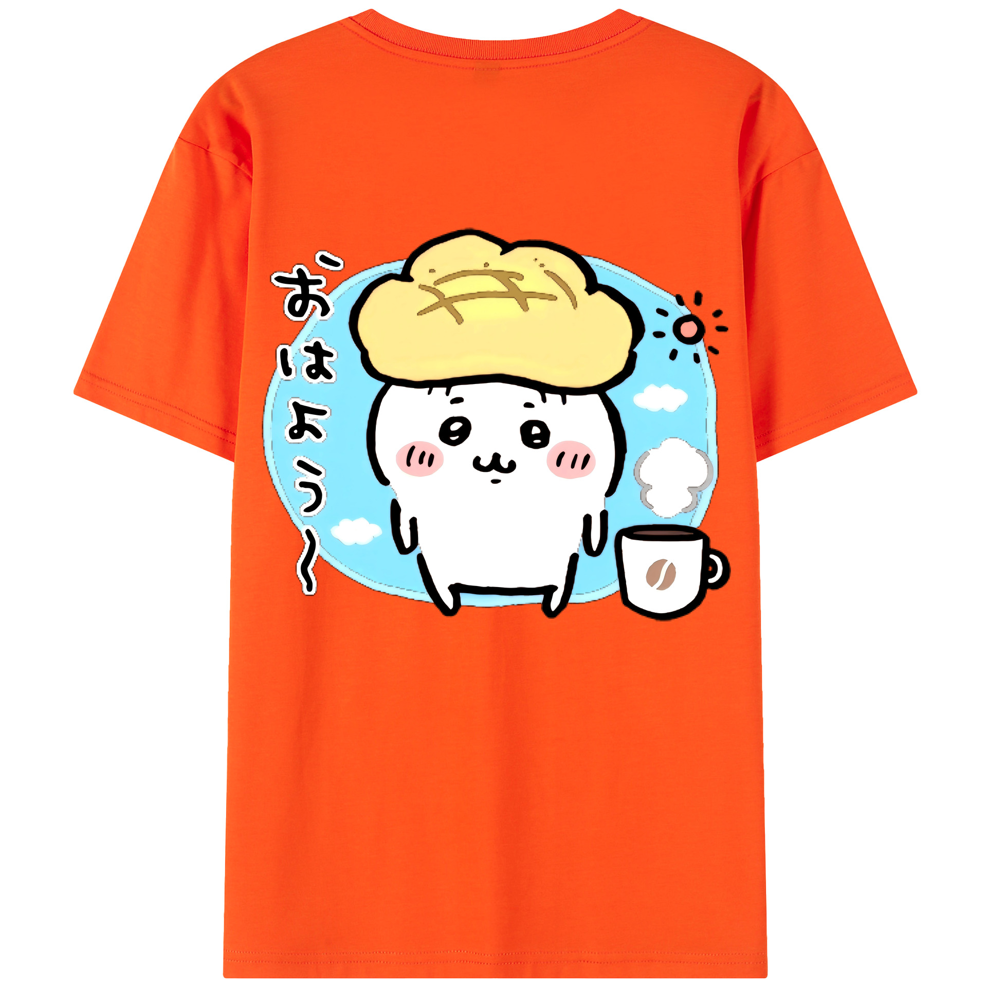（画像用） ちいかわ ちいかわ Chii-kawa chiikawa 綿100％半袖Tシャツ（背面プリント）