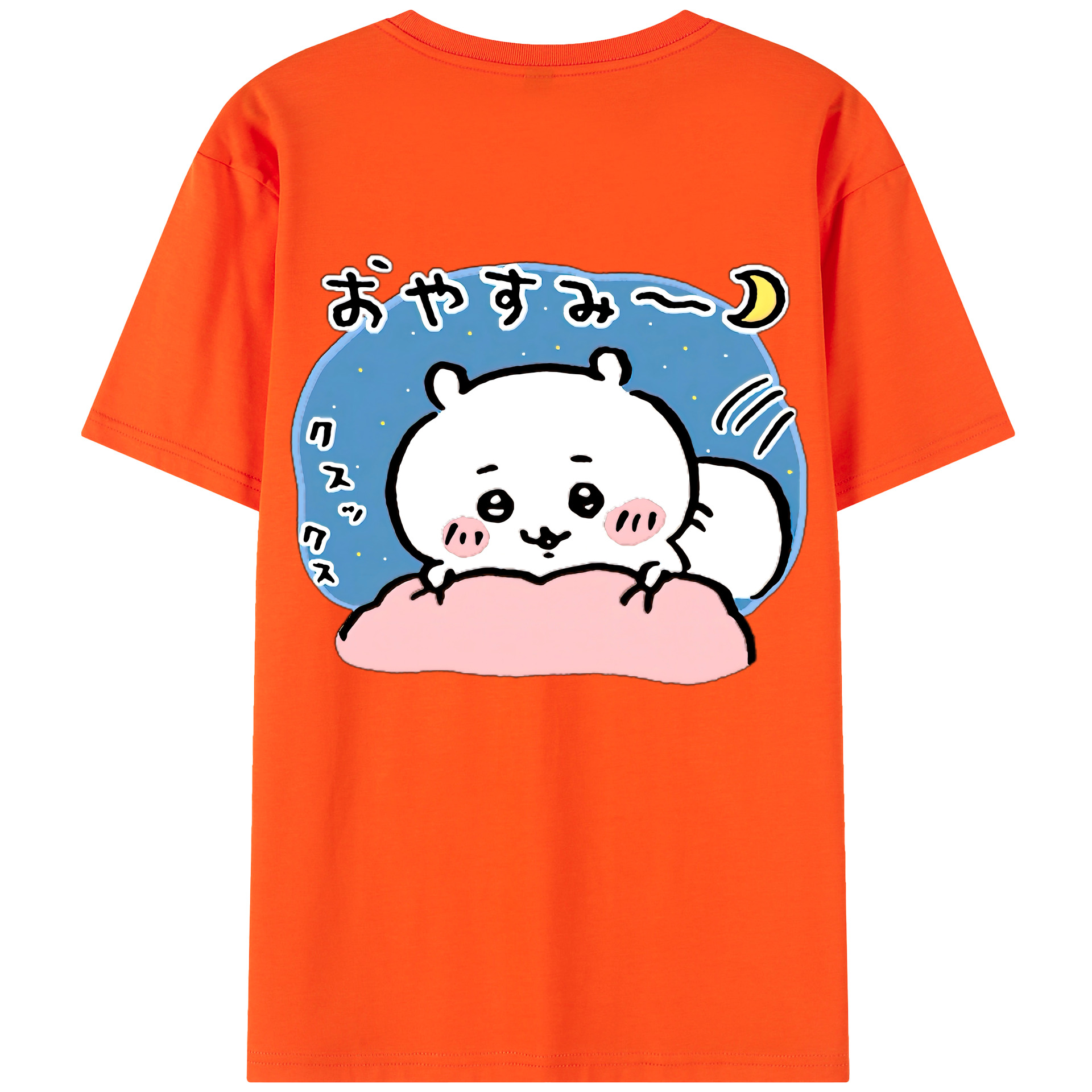 （画像用） ちいかわ ちいかわ Chii-kawa chiikawa 綿100％半袖Tシャツ（背面プリント）