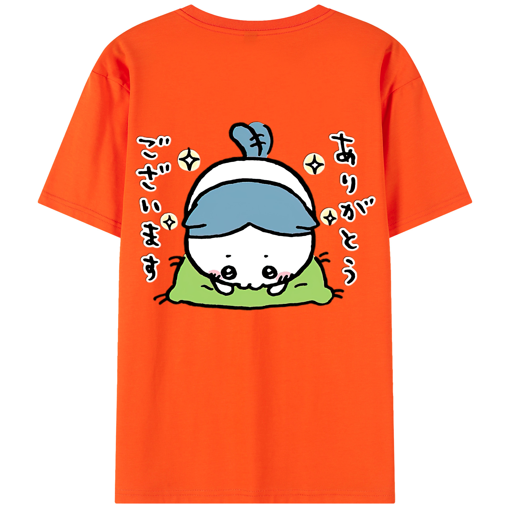 （画像用） ちいかわ ハチワレ Chii-kawa hachiware 綿100％半袖Tシャツ（背面プリント）