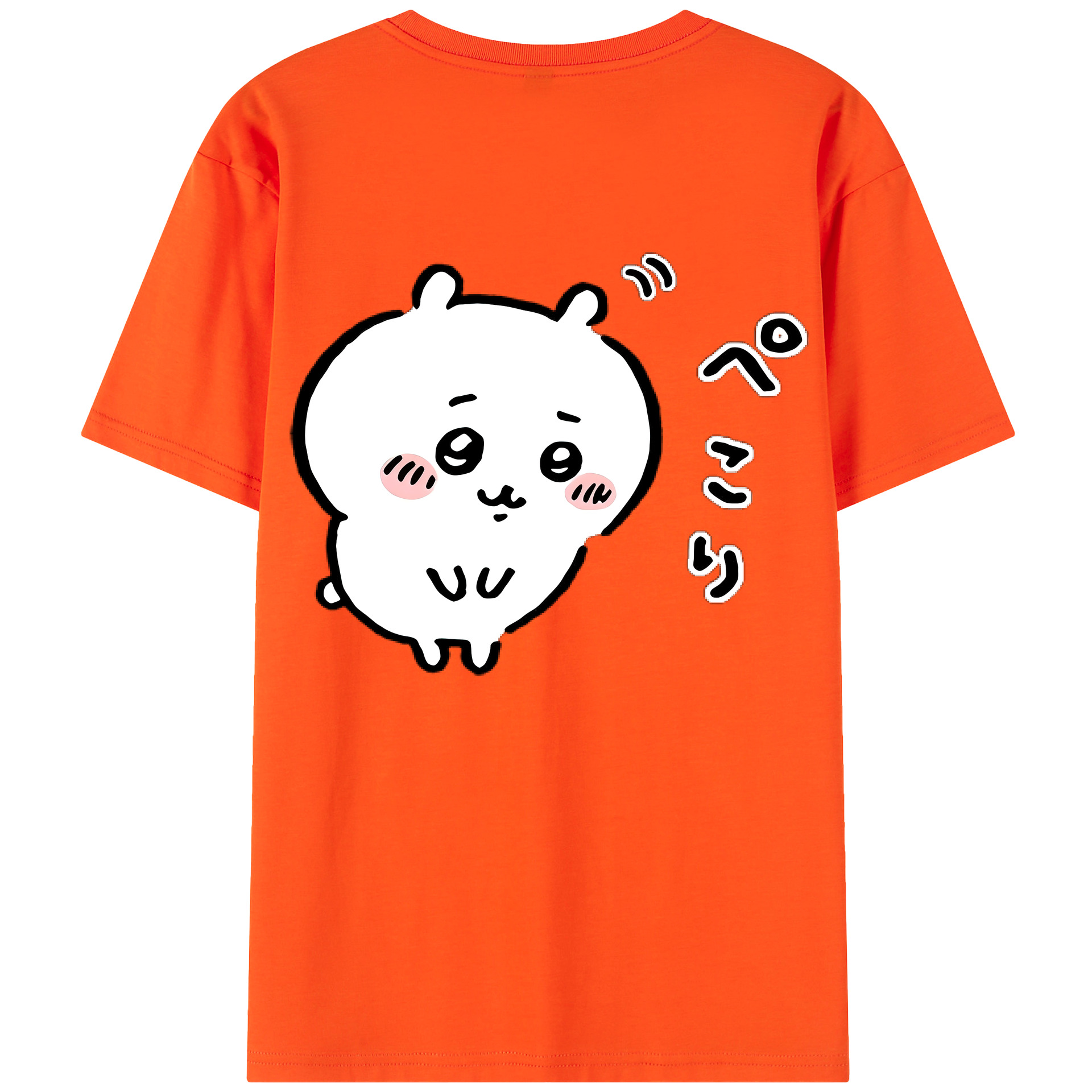 （画像用） ちいかわ ちいかわ Chii-kawa chiikawa 綿100％半袖Tシャツ（背面プリント）