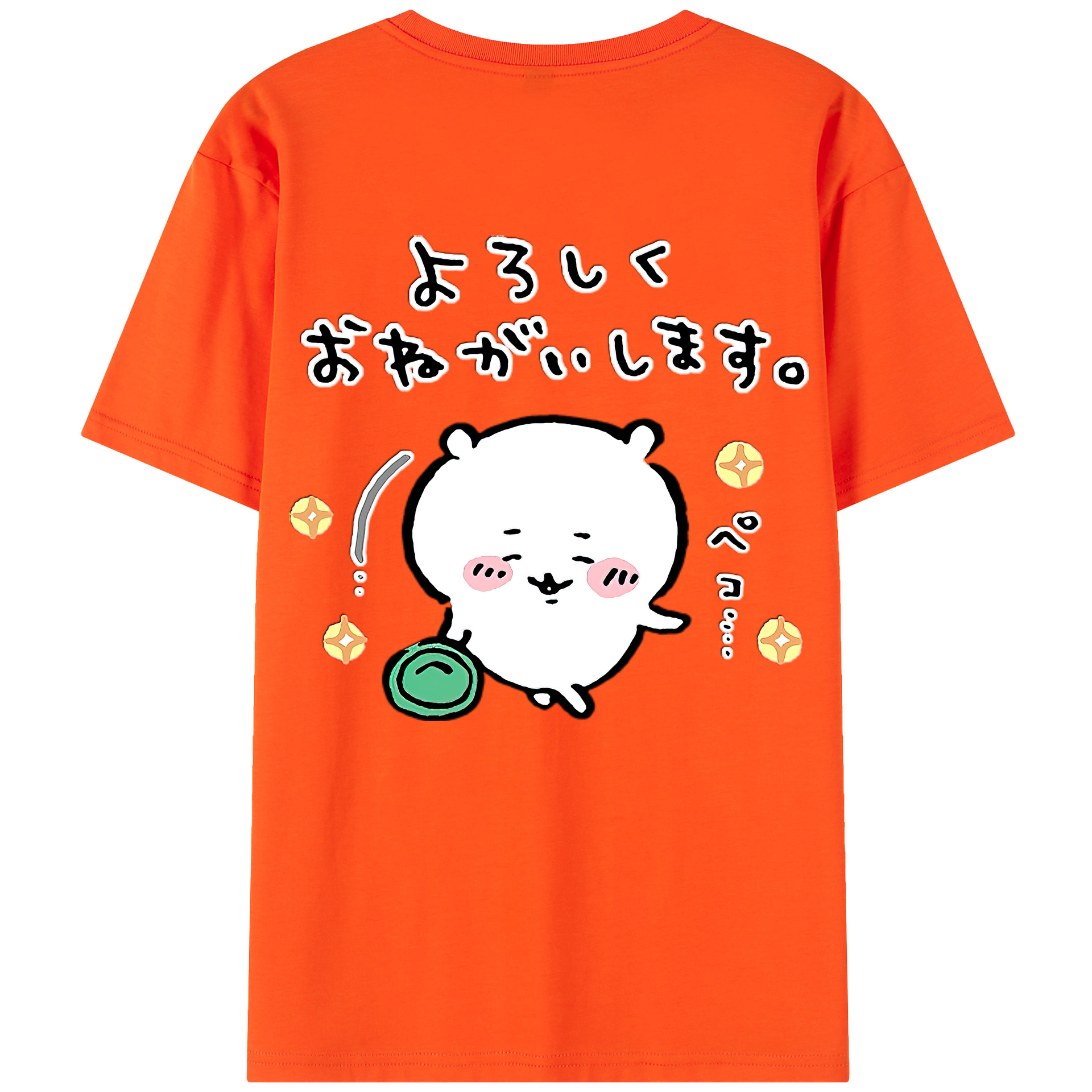 （画像用） ちいかわ ちいかわ Chii-kawa chiikawa 綿100％半袖Tシャツ（背面プリント）
