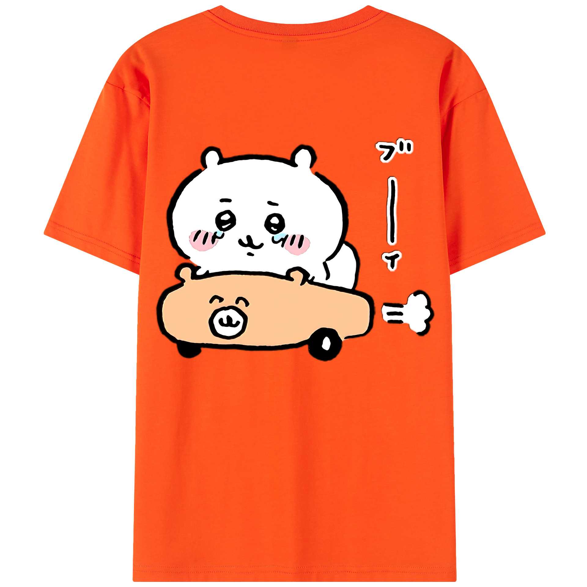 （画像用） ちいかわ ちいかわ Chii-kawa chiikawa 綿100％半袖Tシャツ（背面プリント）