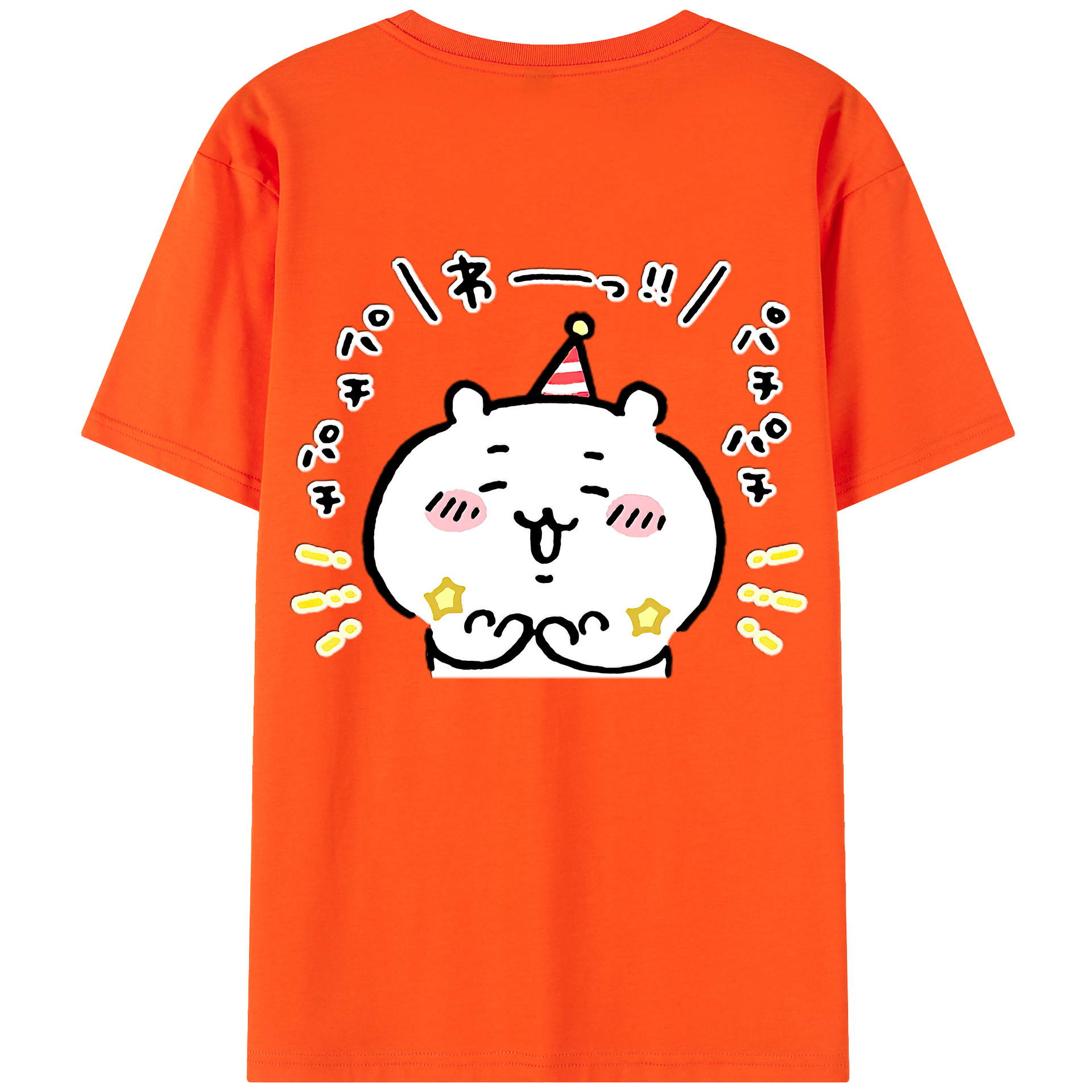 （画像用） ちいかわ ちいかわ Chii-kawa chiikawa 綿100％半袖Tシャツ（背面プリント）