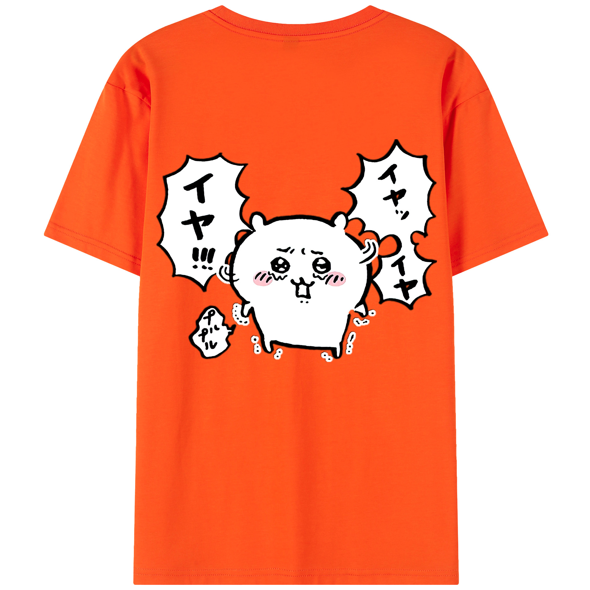 （画像用） ちいかわ ちいかわ Chii-kawa chiikawa 綿100％半袖Tシャツ（背面プリント）