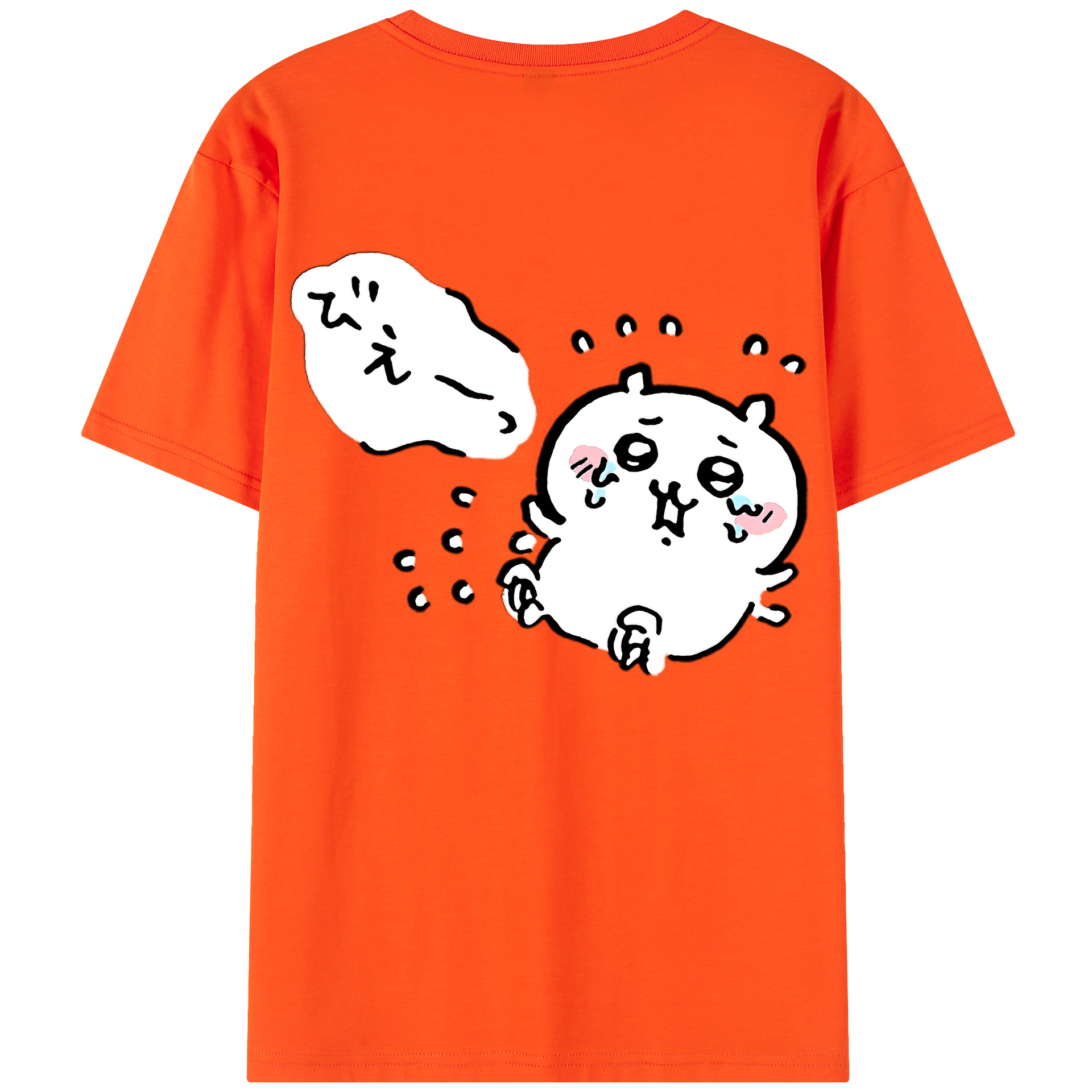 （画像用） ちいかわ ちいかわ Chii-kawa chiikawa 綿100％半袖Tシャツ（背面プリント）