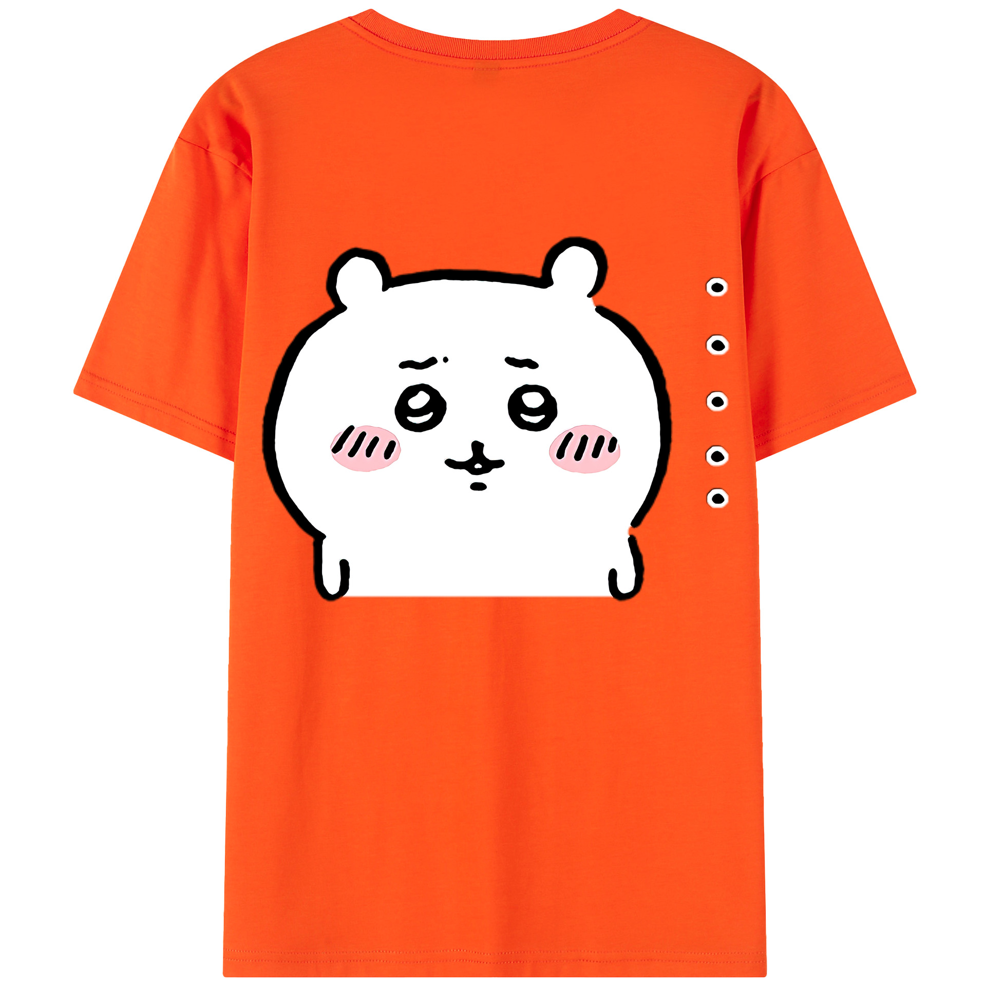 （画像用） ちいかわ ちいかわ Chii-kawa chiikawa 綿100％半袖Tシャツ（背面プリント）
