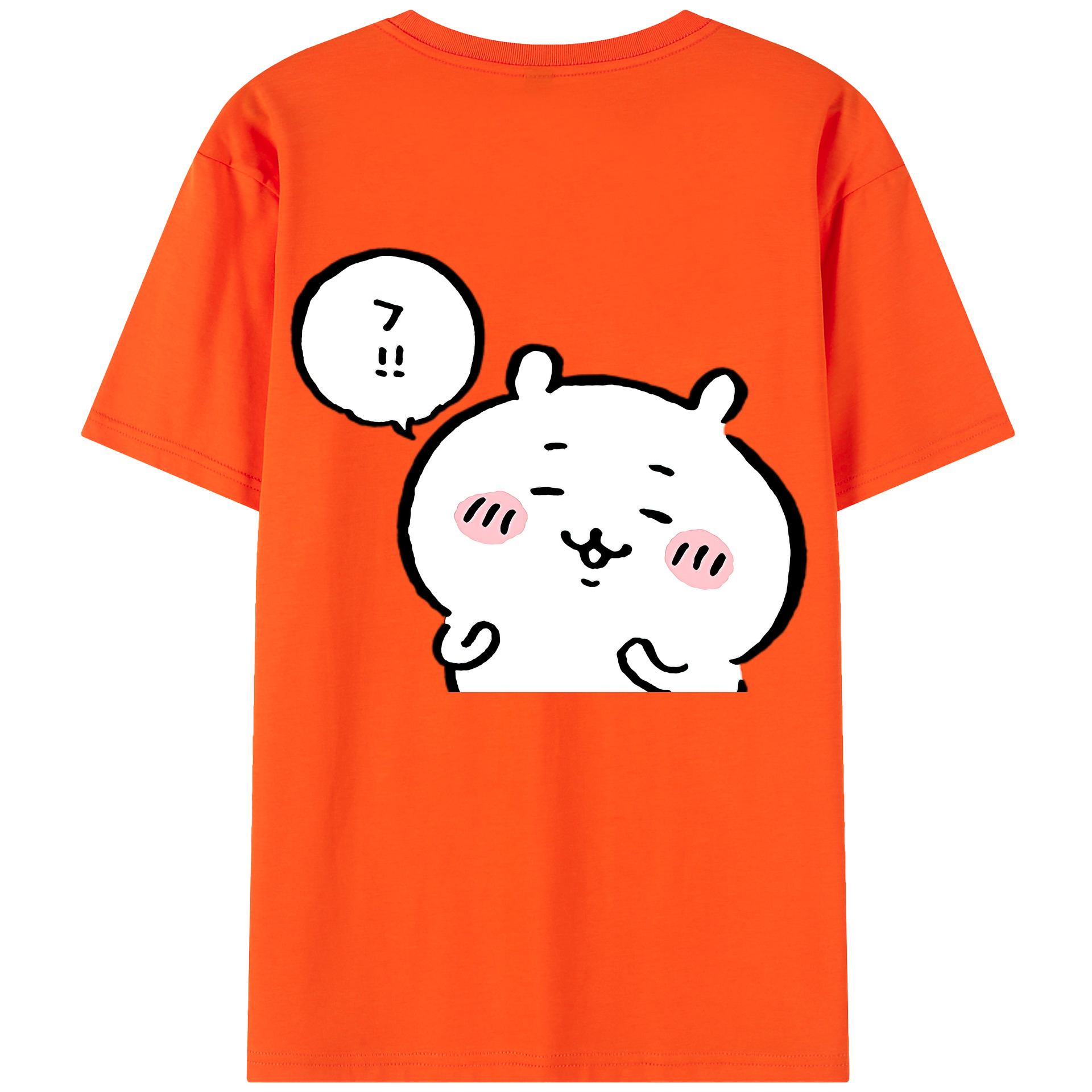 （画像用） ちいかわ ちいかわ Chii-kawa chiikawa 綿100％半袖Tシャツ（背面プリント）