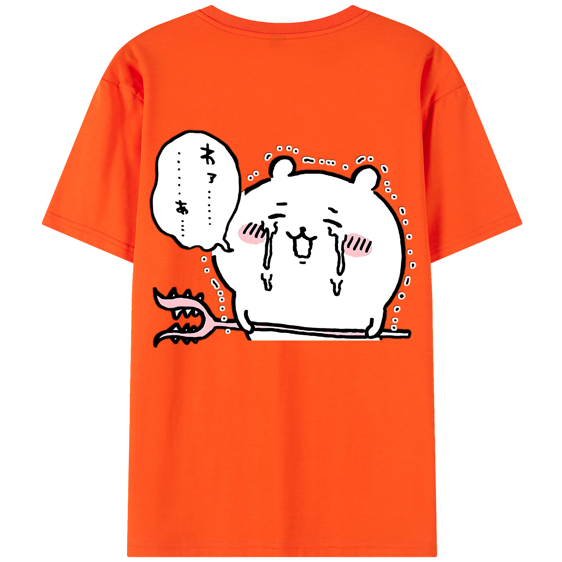 （画像用） ちいかわ ちいかわ Chii-kawa chiikawa 綿100％半袖Tシャツ（背面プリント）