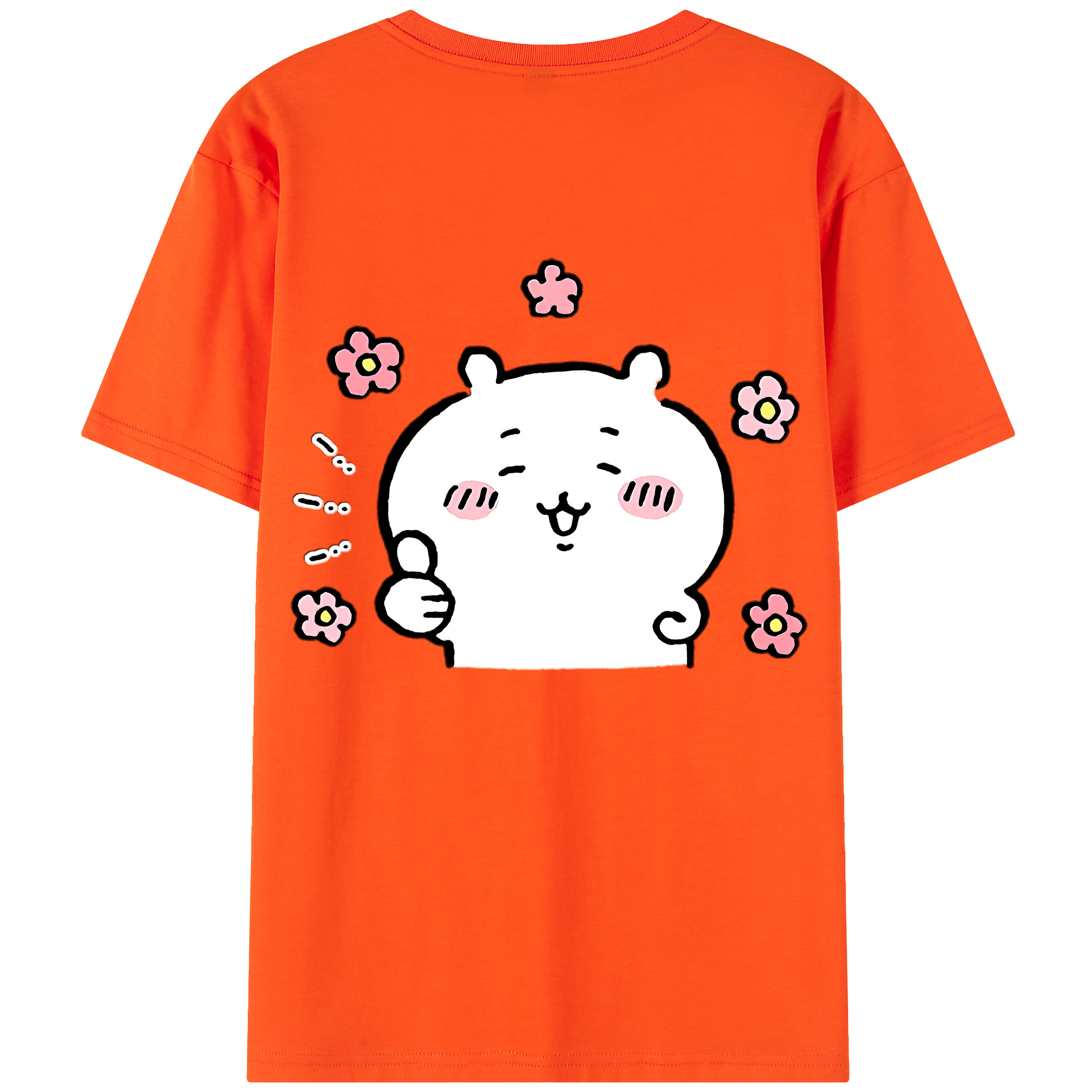 （画像用） ちいかわ ちいかわ Chii-kawa chiikawa 綿100％半袖Tシャツ（背面プリント）
