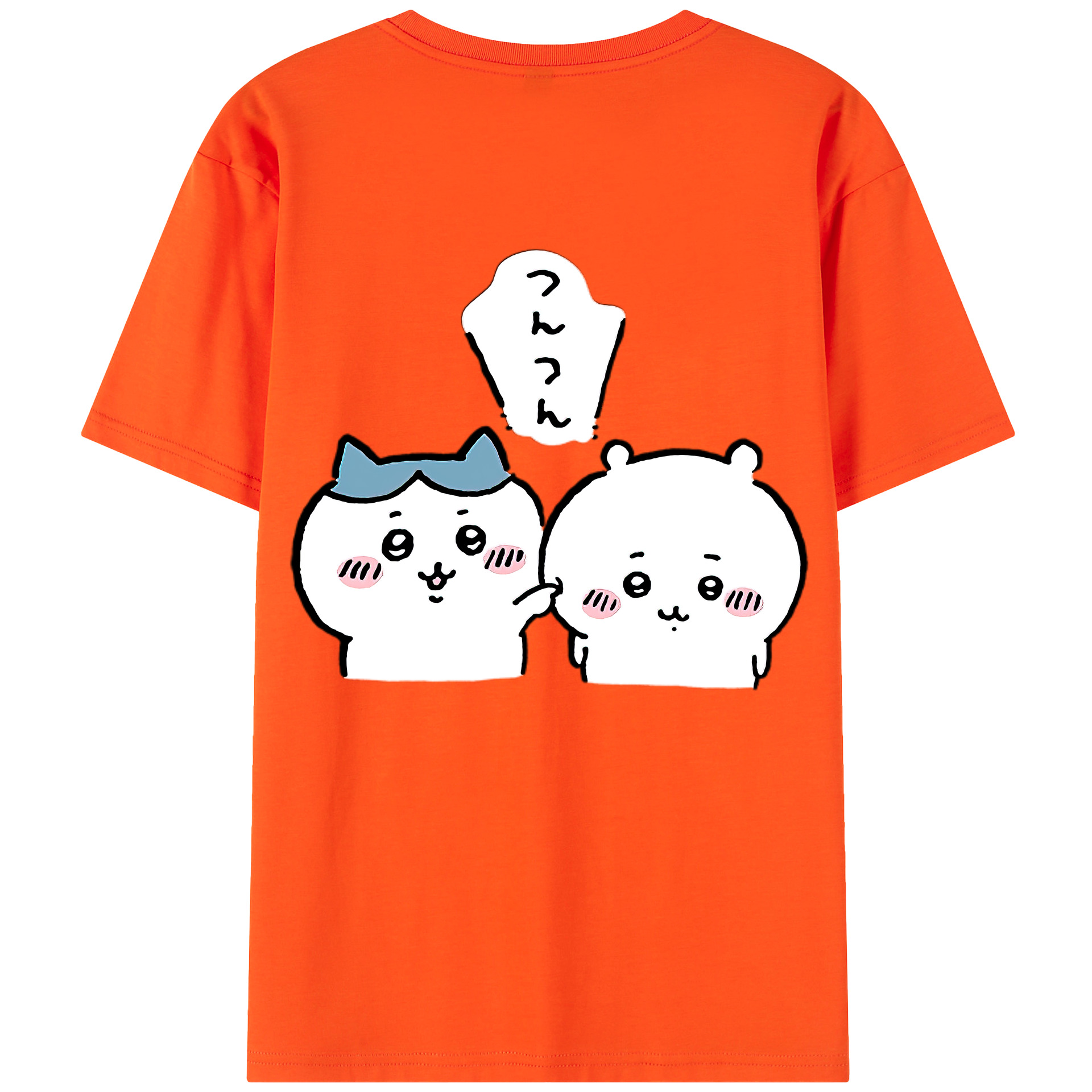 （画像用） ちいかわ ちいかわ Chii-kawa chiikawa 綿100％半袖Tシャツ（背面プリント）