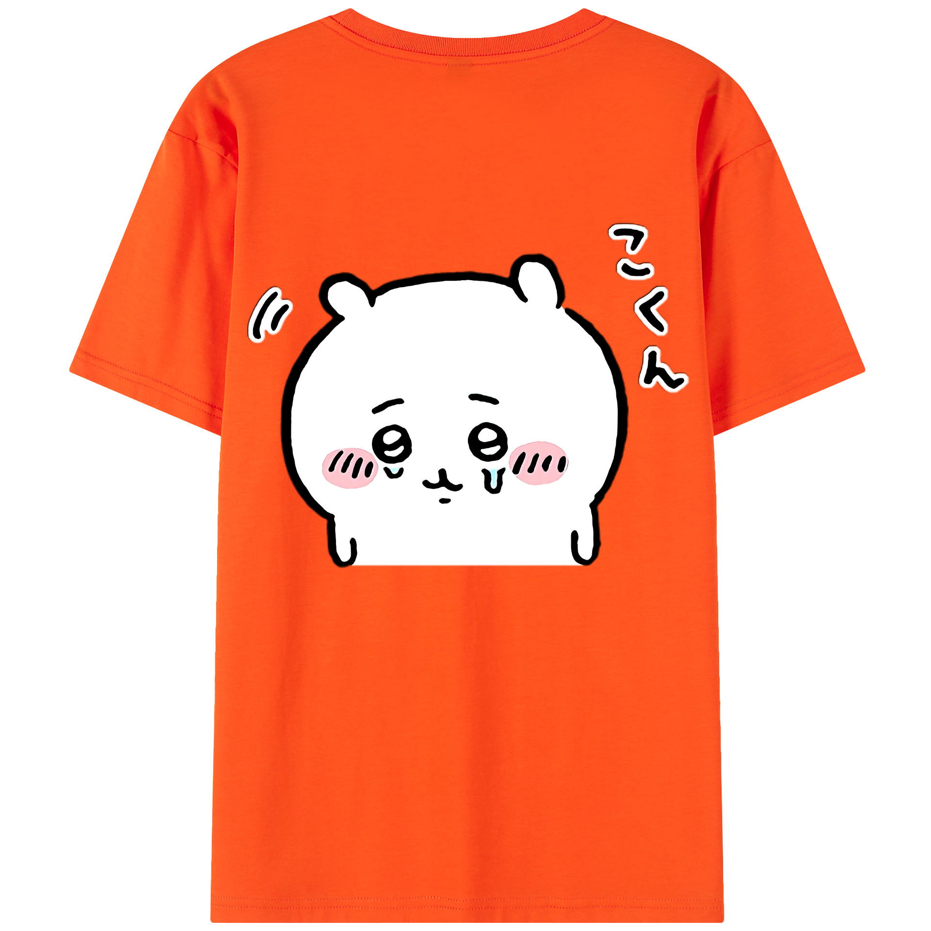 （画像用） ちいかわ ちいかわ Chii-kawa chiikawa 綿100％半袖Tシャツ（背面プリント）
