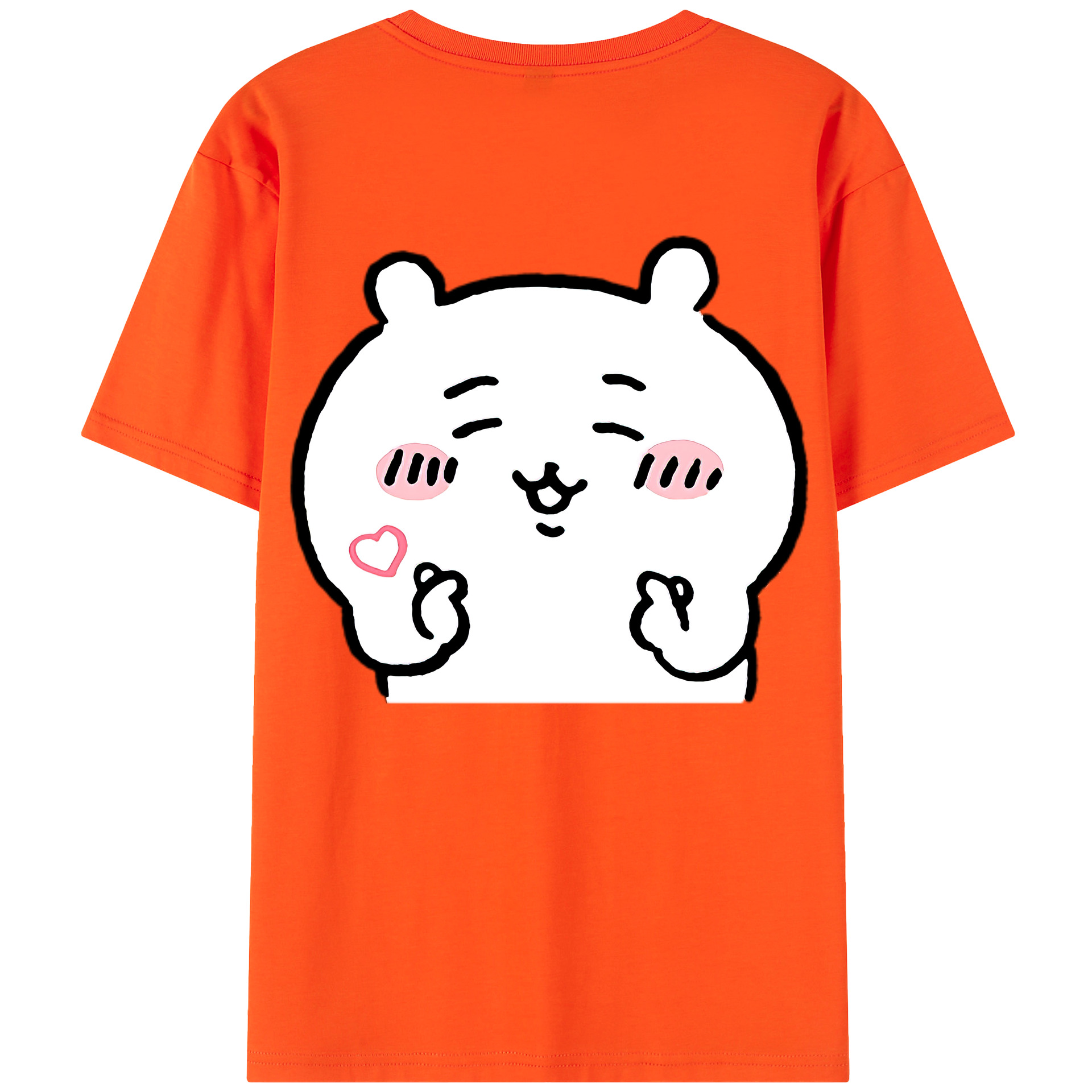 （画像用） ちいかわ ちいかわ Chii-kawa chiikawa 綿100％半袖Tシャツ（背面プリント）