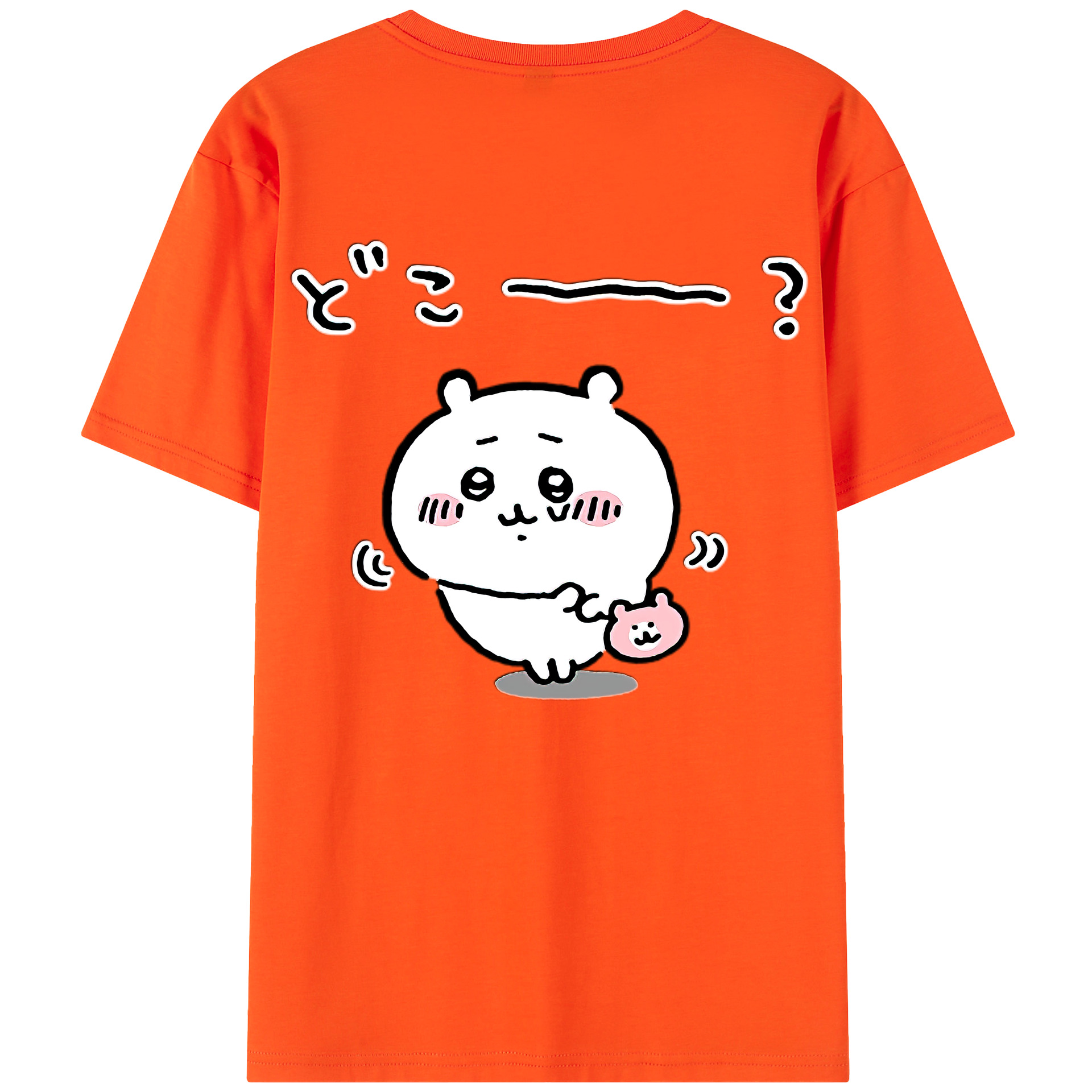 （画像用） ちいかわ ちいかわ Chii-kawa chiikawa 綿100％半袖Tシャツ（背面プリント）
