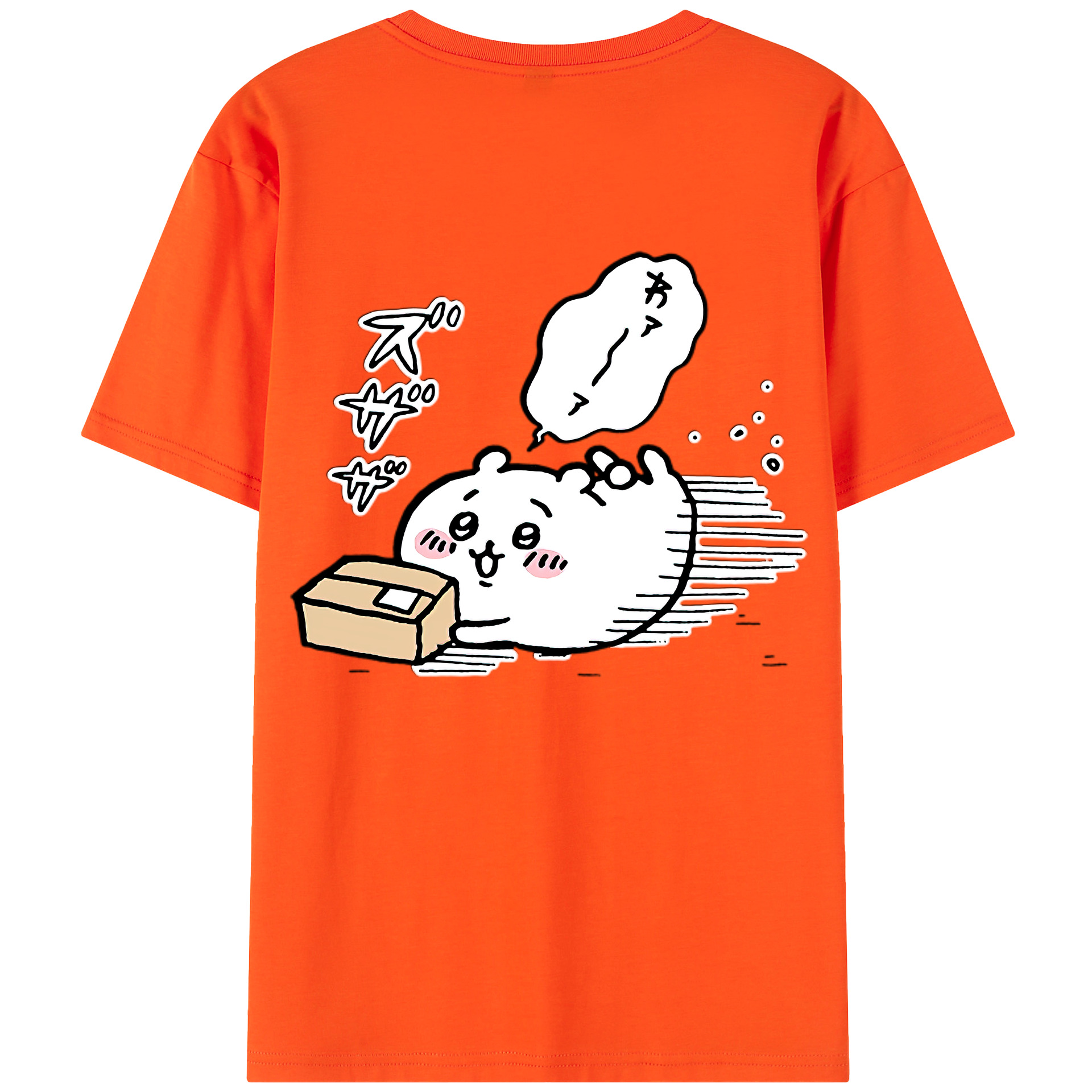 （画像用） ちいかわ ちいかわ Chii-kawa chiikawa 綿100％半袖Tシャツ（背面プリント）