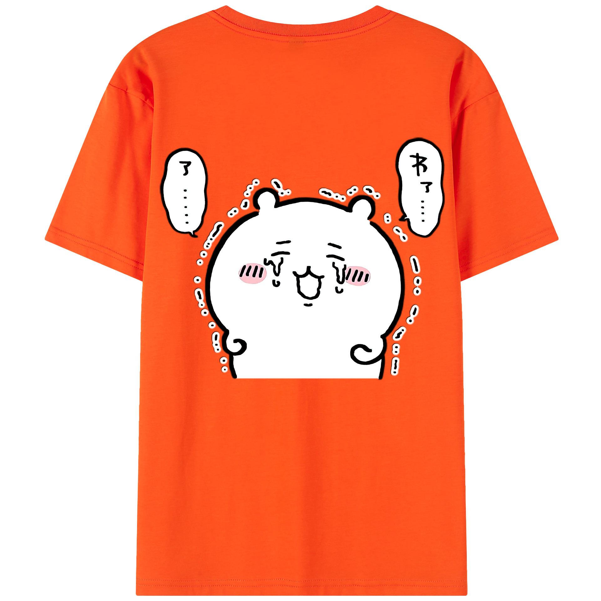 （画像用） ちいかわ ちいかわ Chii-kawa chiikawa 綿100％半袖Tシャツ（背面プリント）