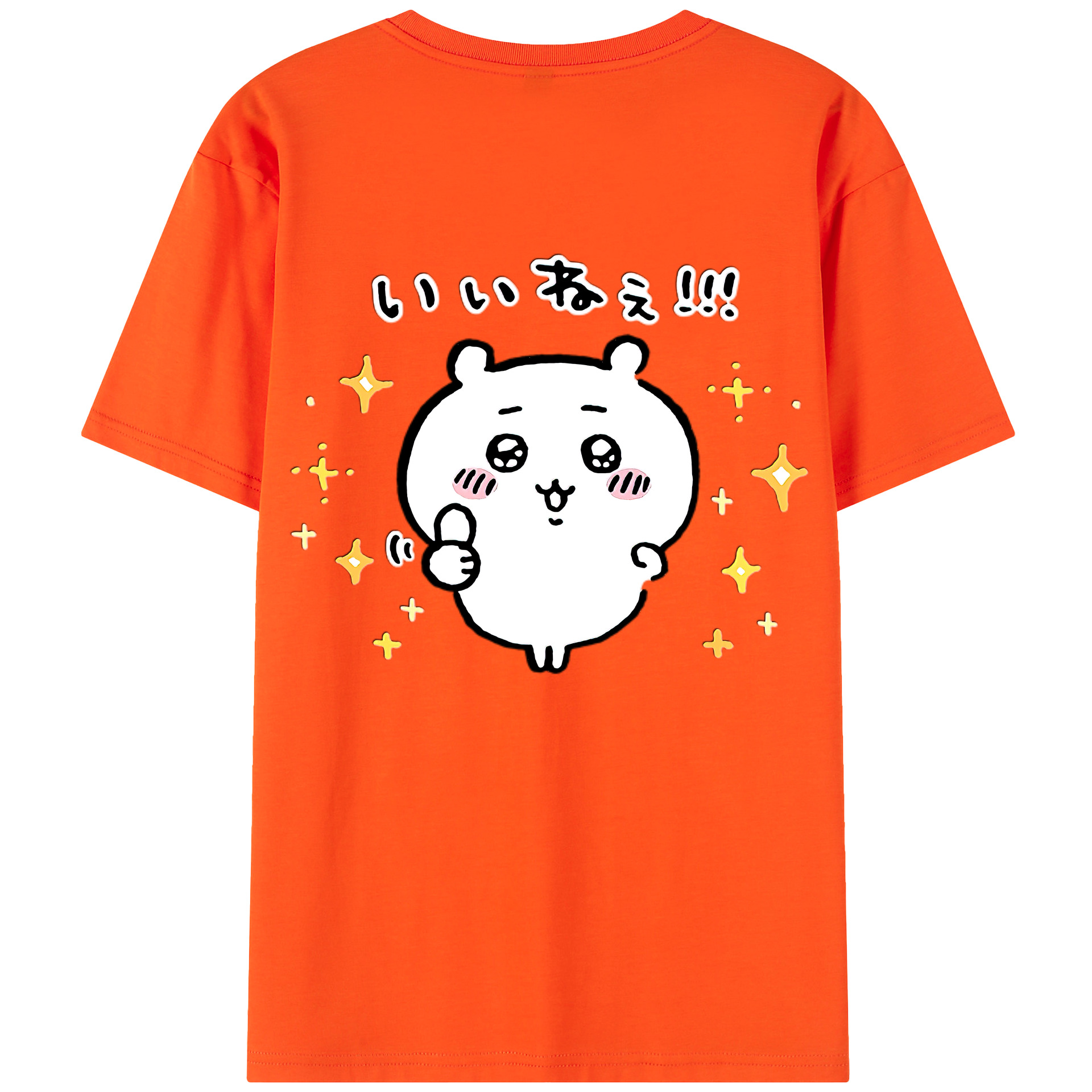 （画像用） ちいかわ ちいかわ Chii-kawa chiikawa 綿100％半袖Tシャツ（背面プリント）