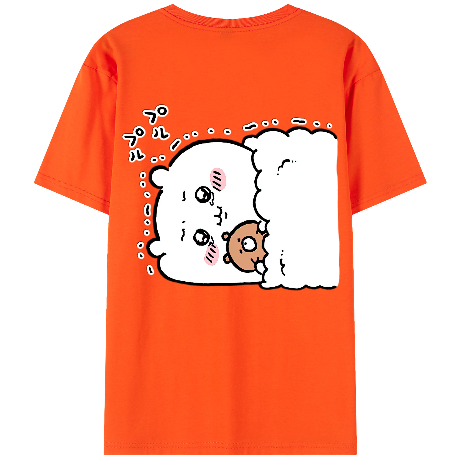（画像用） ちいかわ ちいかわ Chii-kawa chiikawa 綿100％半袖Tシャツ（背面プリント）