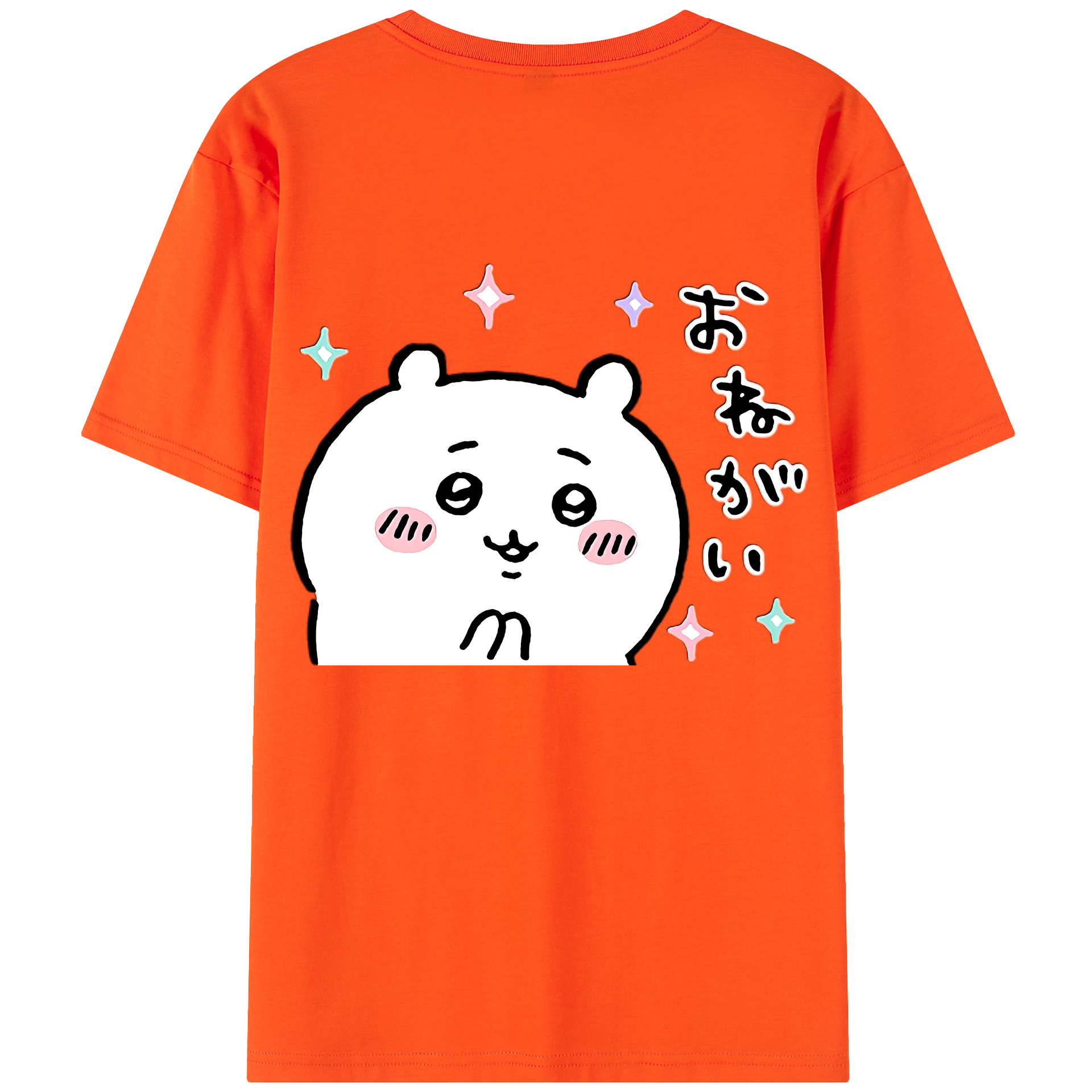 （画像用） ちいかわ ちいかわ Chii-kawa chiikawa 綿100％半袖Tシャツ（背面プリント）