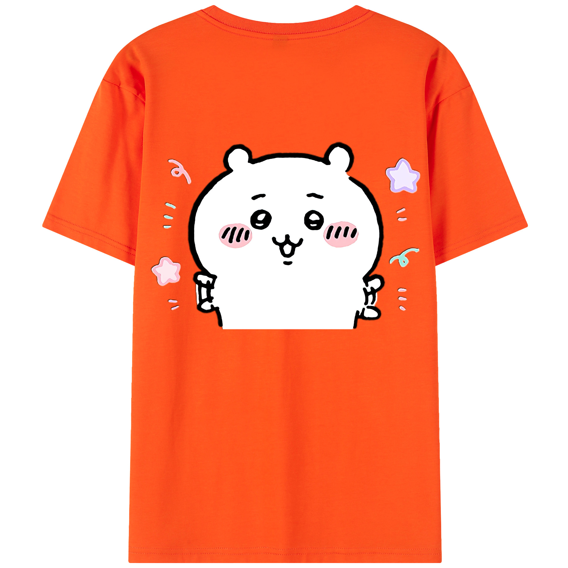 （画像用） ちいかわ ちいかわ Chii-kawa chiikawa 綿100％半袖Tシャツ（背面プリント）