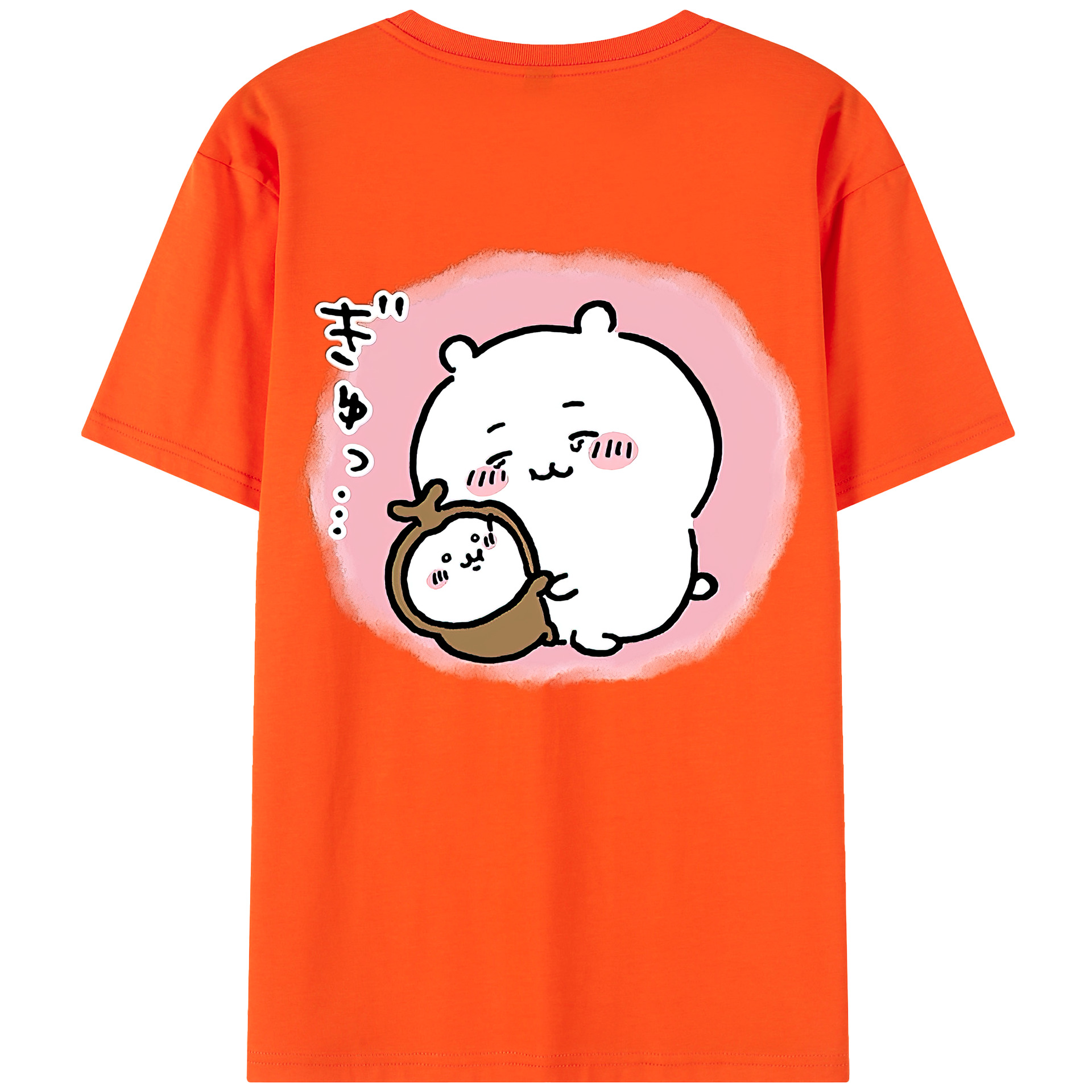 （画像用） ちいかわ ちいかわ Chii-kawa chiikawa 綿100％半袖Tシャツ（背面プリント）