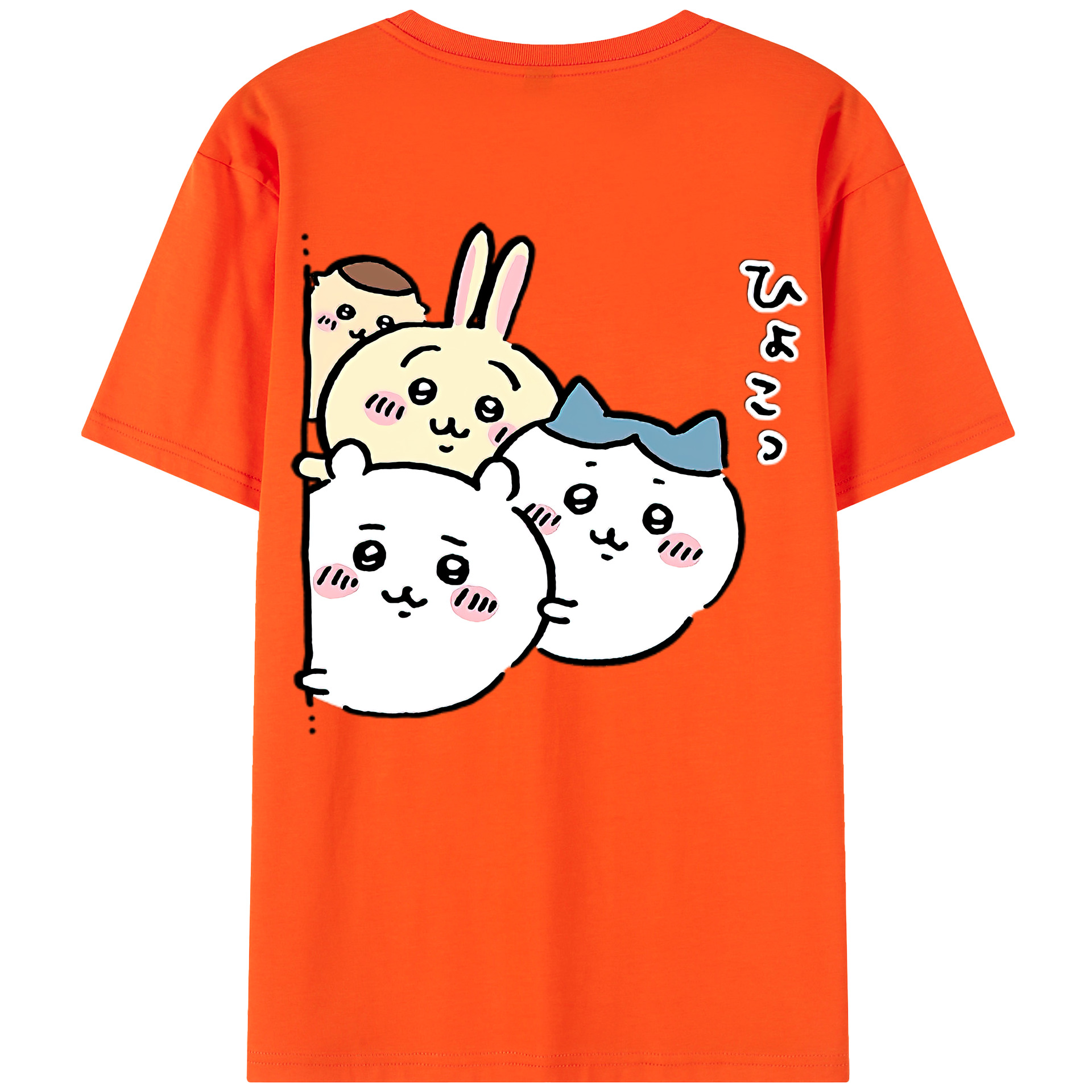 （画像用） ちいかわ ちいかわ Chii-kawa chiikawa 綿100％半袖Tシャツ（背面プリント）