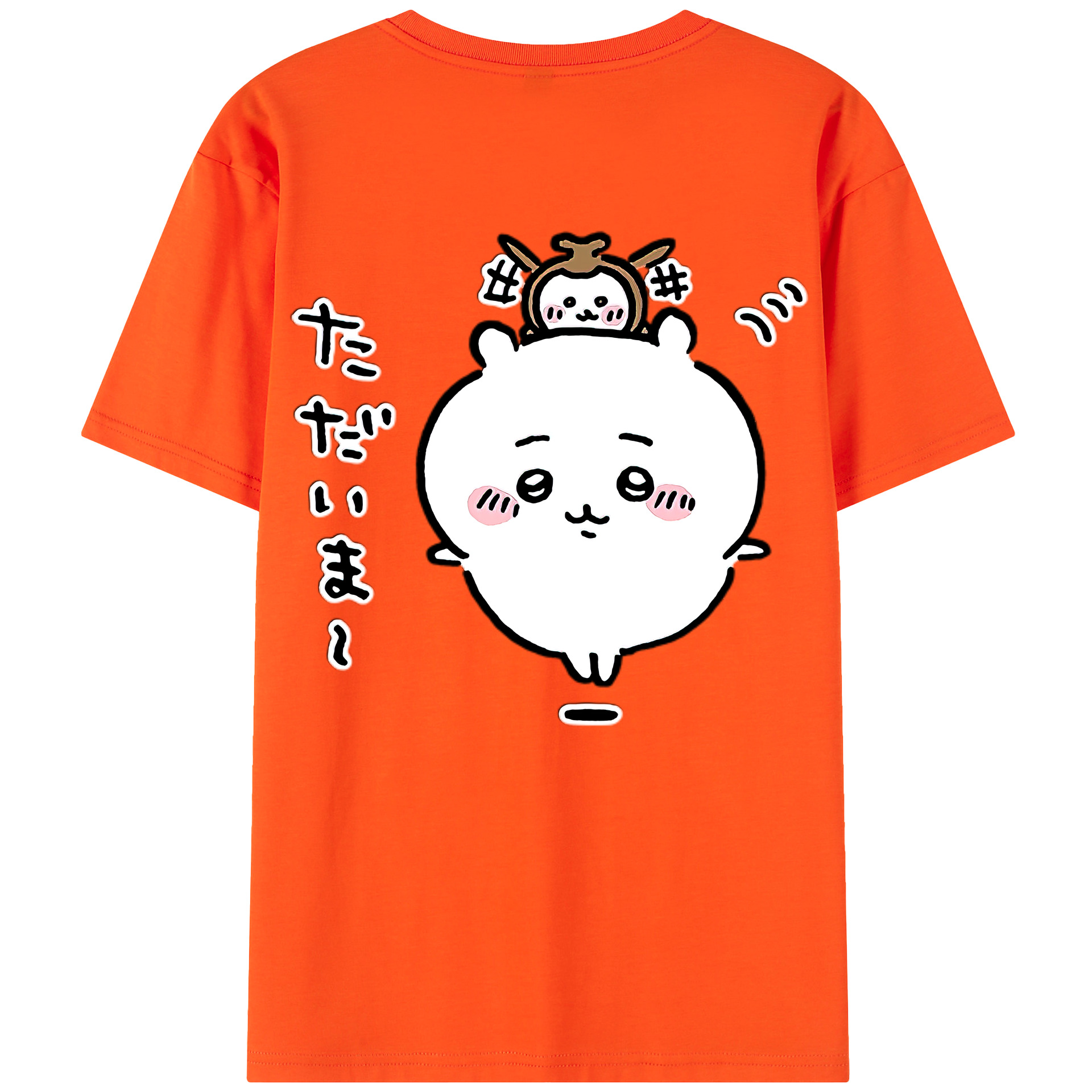 （画像用） ちいかわ ちいかわ Chii-kawa chiikawa 綿100％半袖Tシャツ（背面プリント）