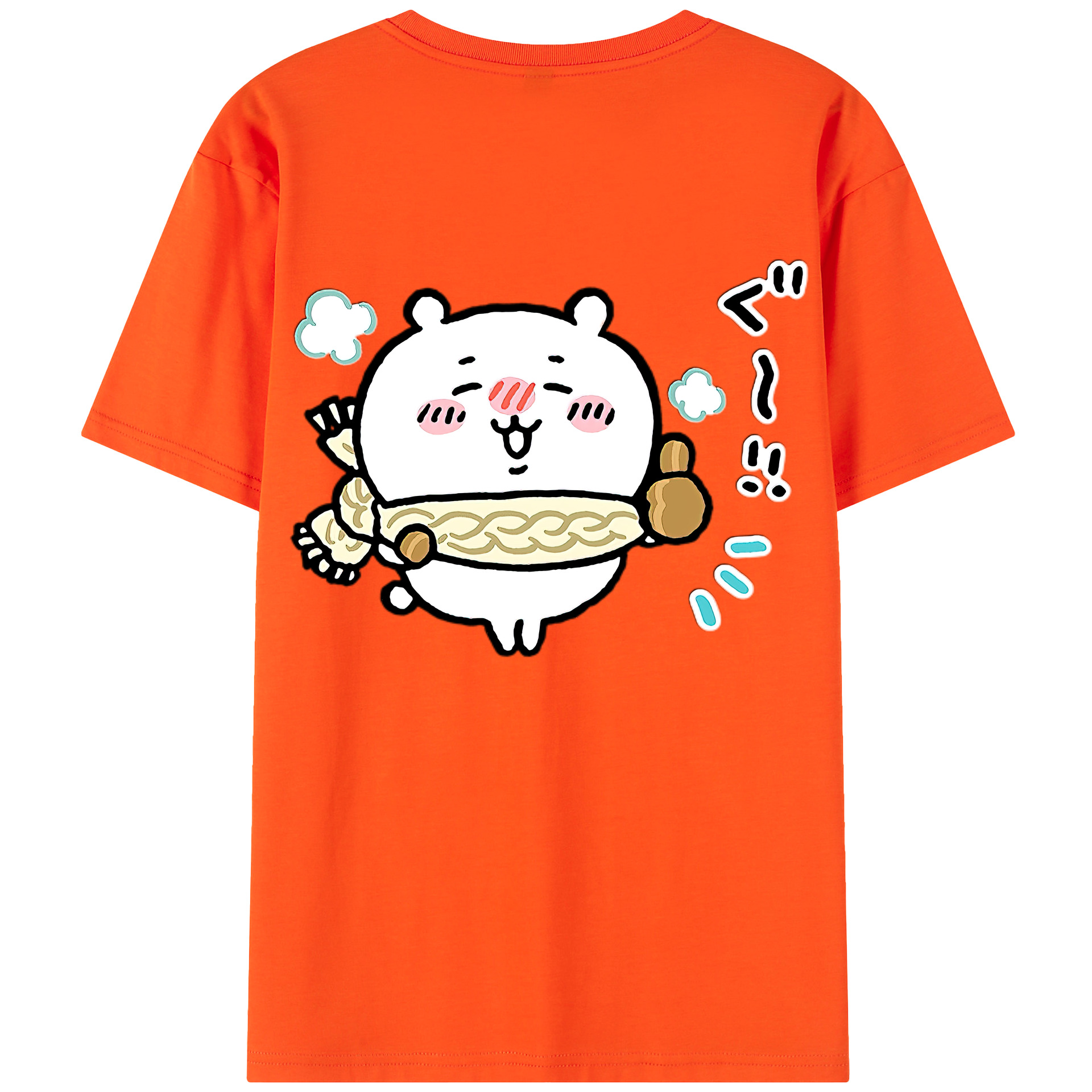 （画像用） ちいかわ ちいかわ Chii-kawa chiikawa 綿100％半袖Tシャツ（背面プリント）