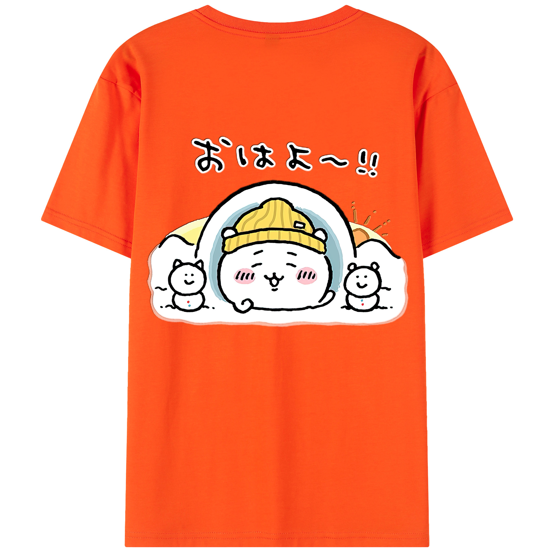 （画像用） ちいかわ ちいかわ Chii-kawa chiikawa 綿100％半袖Tシャツ（背面プリント）