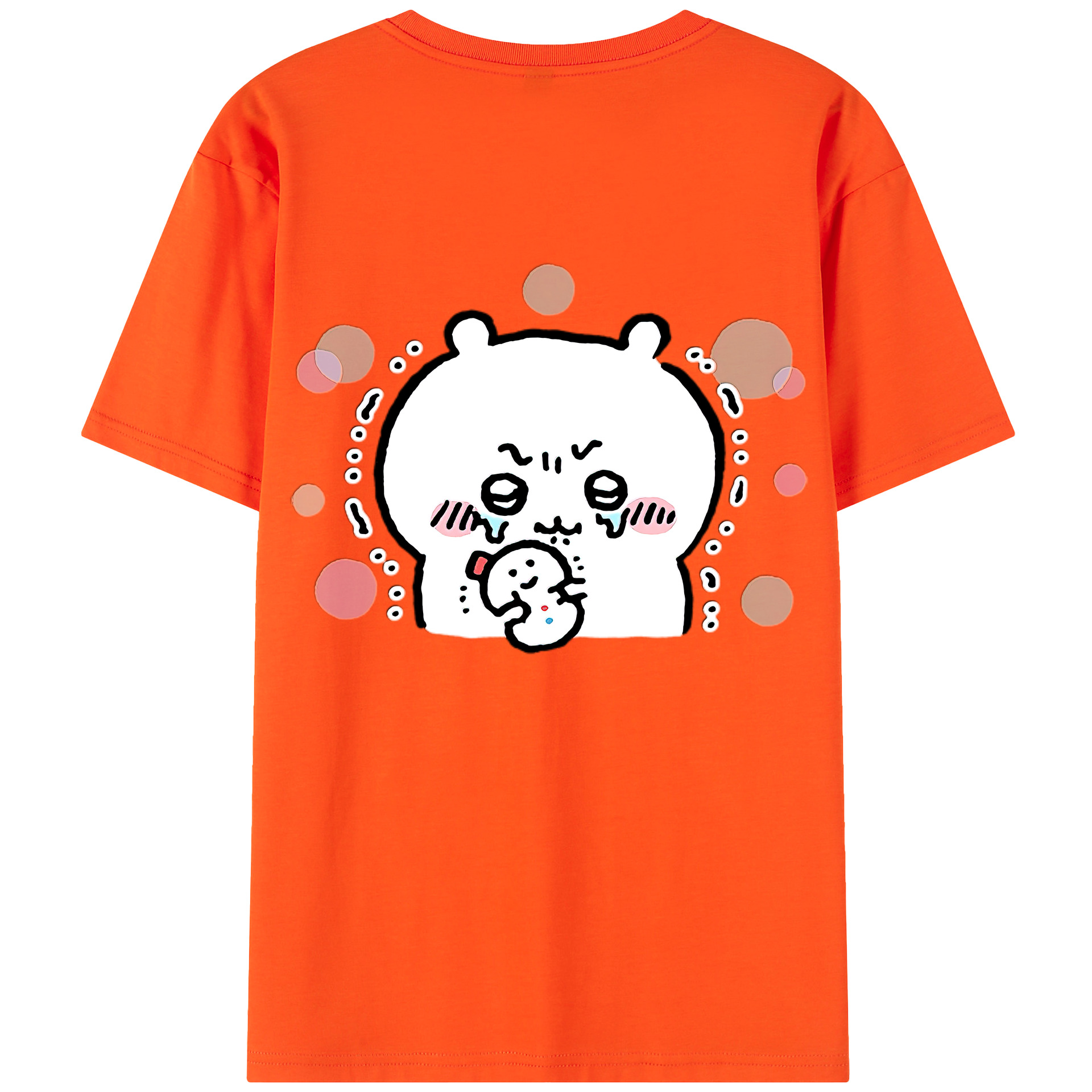 （画像用） ちいかわ ちいかわ Chii-kawa chiikawa 綿100％半袖Tシャツ（背面プリント）