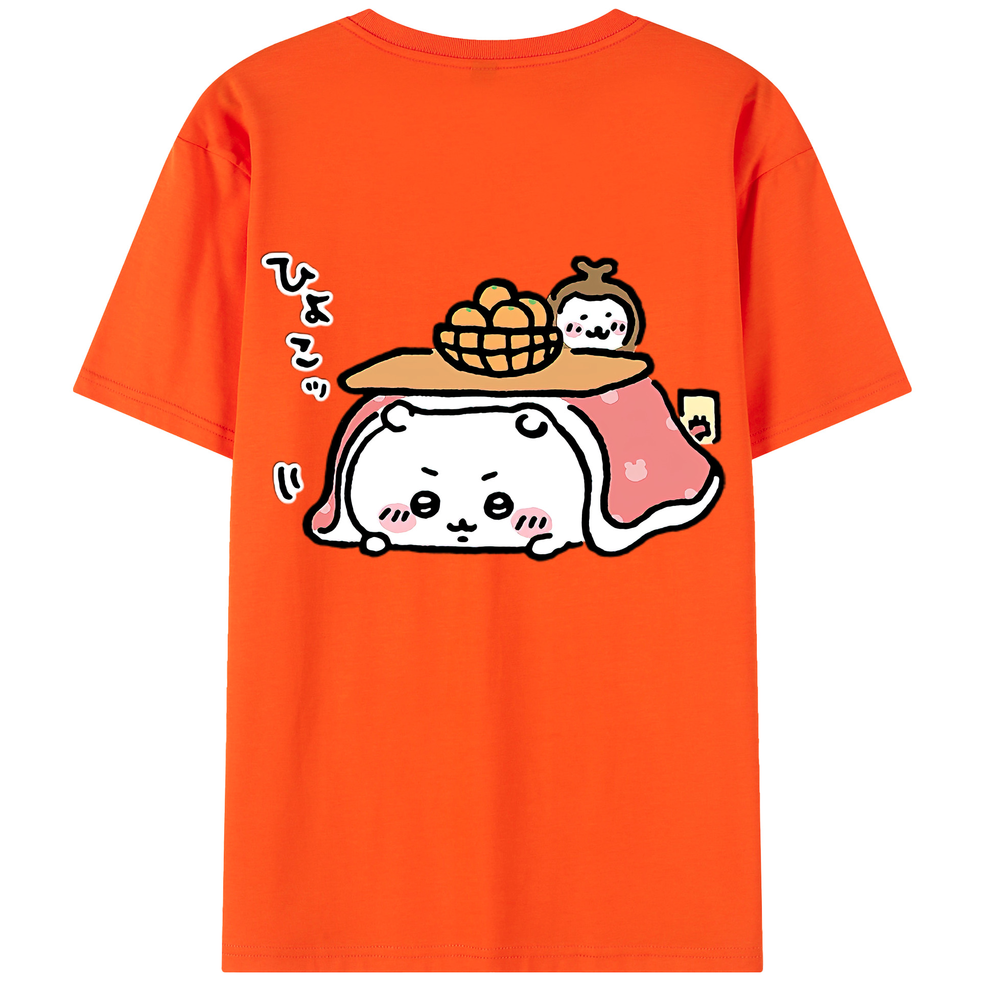 （画像用） ちいかわ ちいかわ Chii-kawa chiikawa 綿100％半袖Tシャツ（背面プリント）