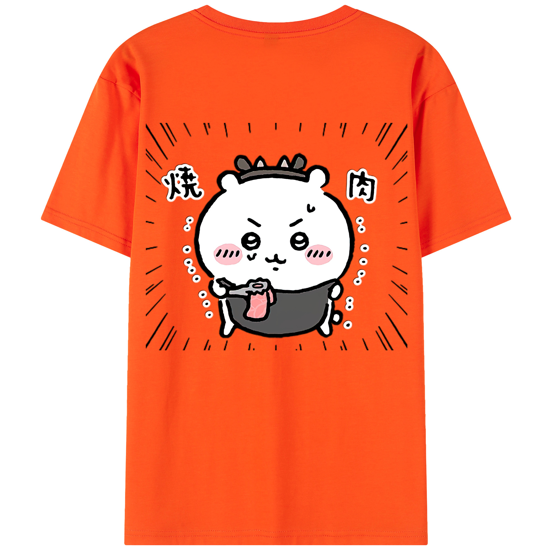 （画像用） ちいかわ ちいかわ Chii-kawa chiikawa 綿100％半袖Tシャツ（背面プリント）